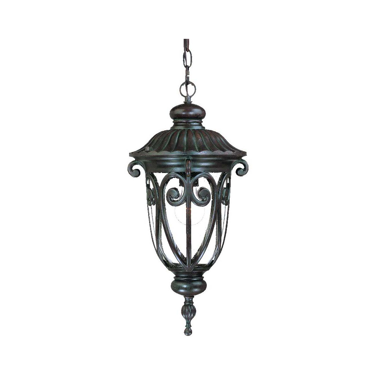 Naples 1 Light 9.38 inch Marbleized Mahogany Exterior Hanging Lantern