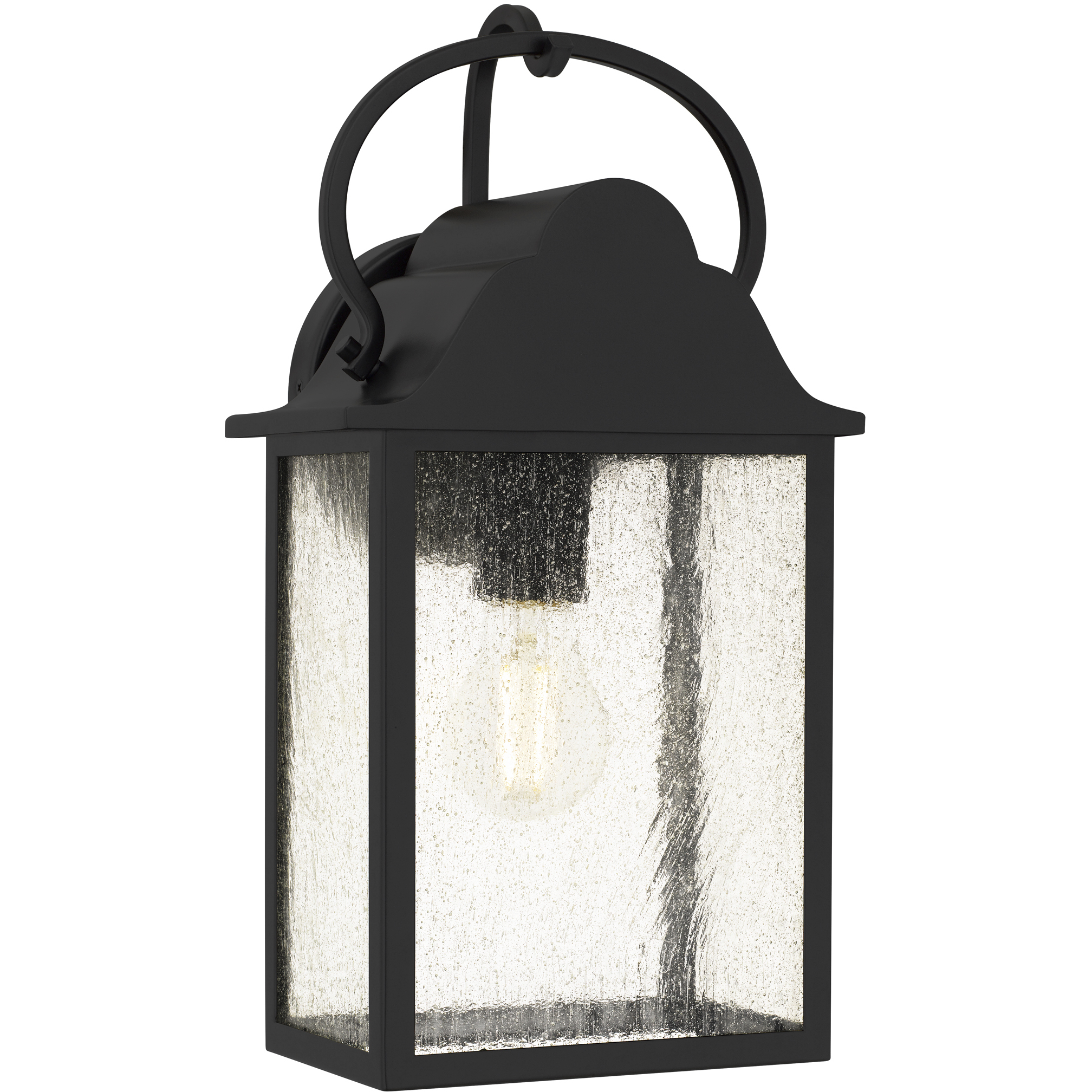 Damian 1 Light 15 inch Matte Black Outdoor Wall Lantern