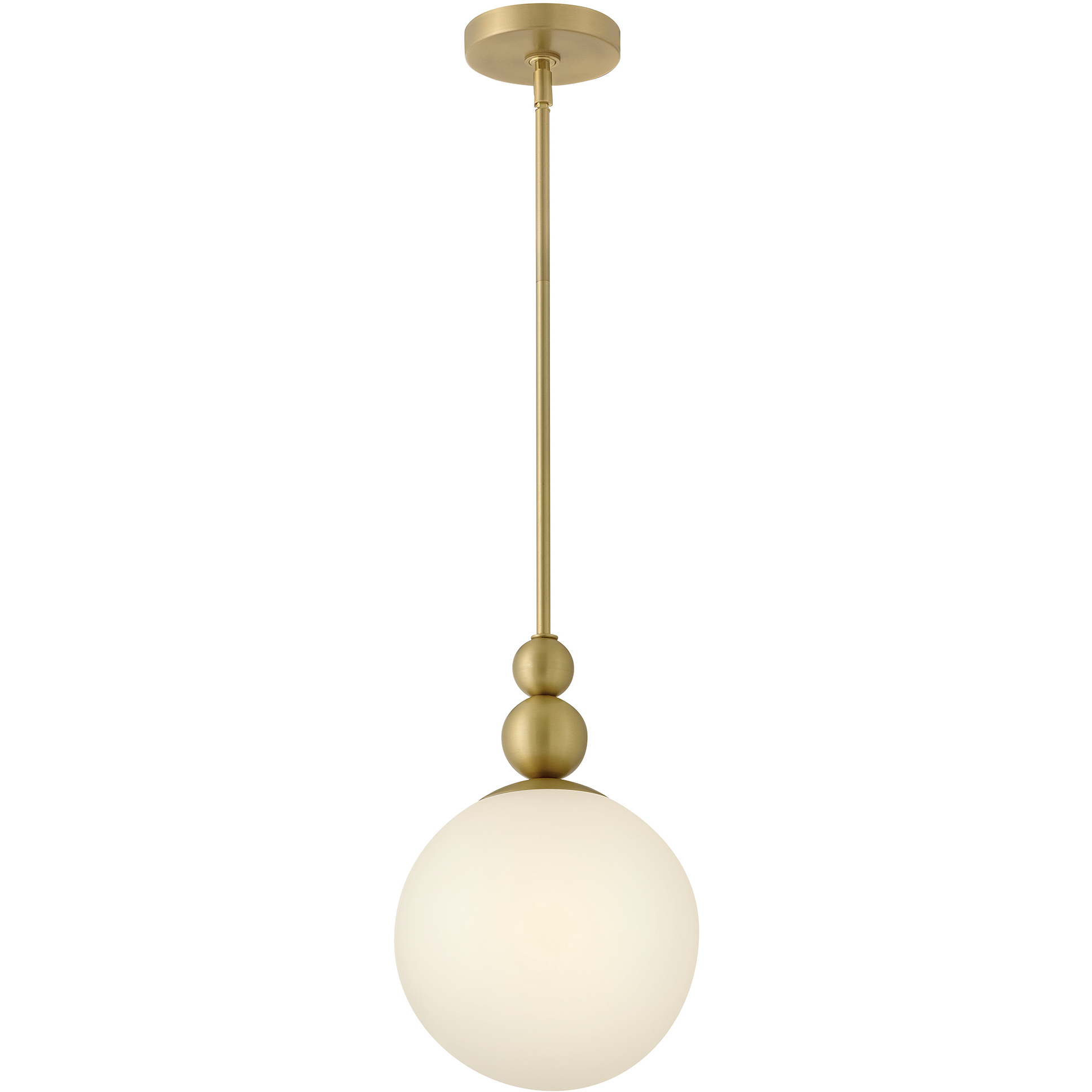 Opalite 1 Light 9.5 inch Lacquered Brass Convertible Pendant Ceiling Light