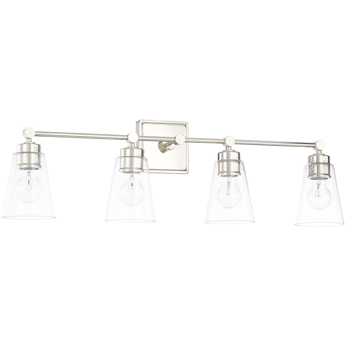 Rory 4 Light 33 inch Polished Nickel Vanity Light Wall Light
