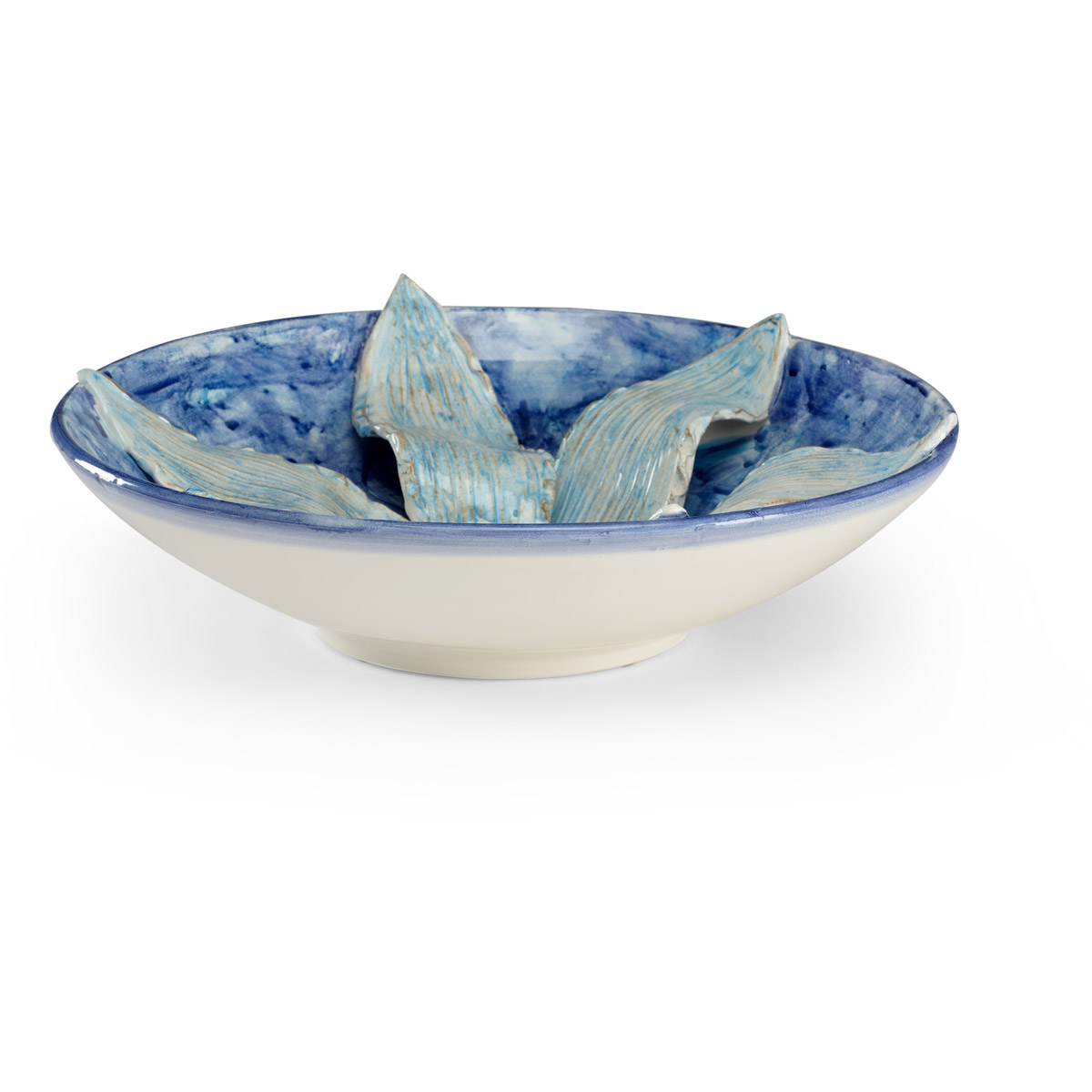 Wildwood Blue/Aqua Glaze Centerpiece