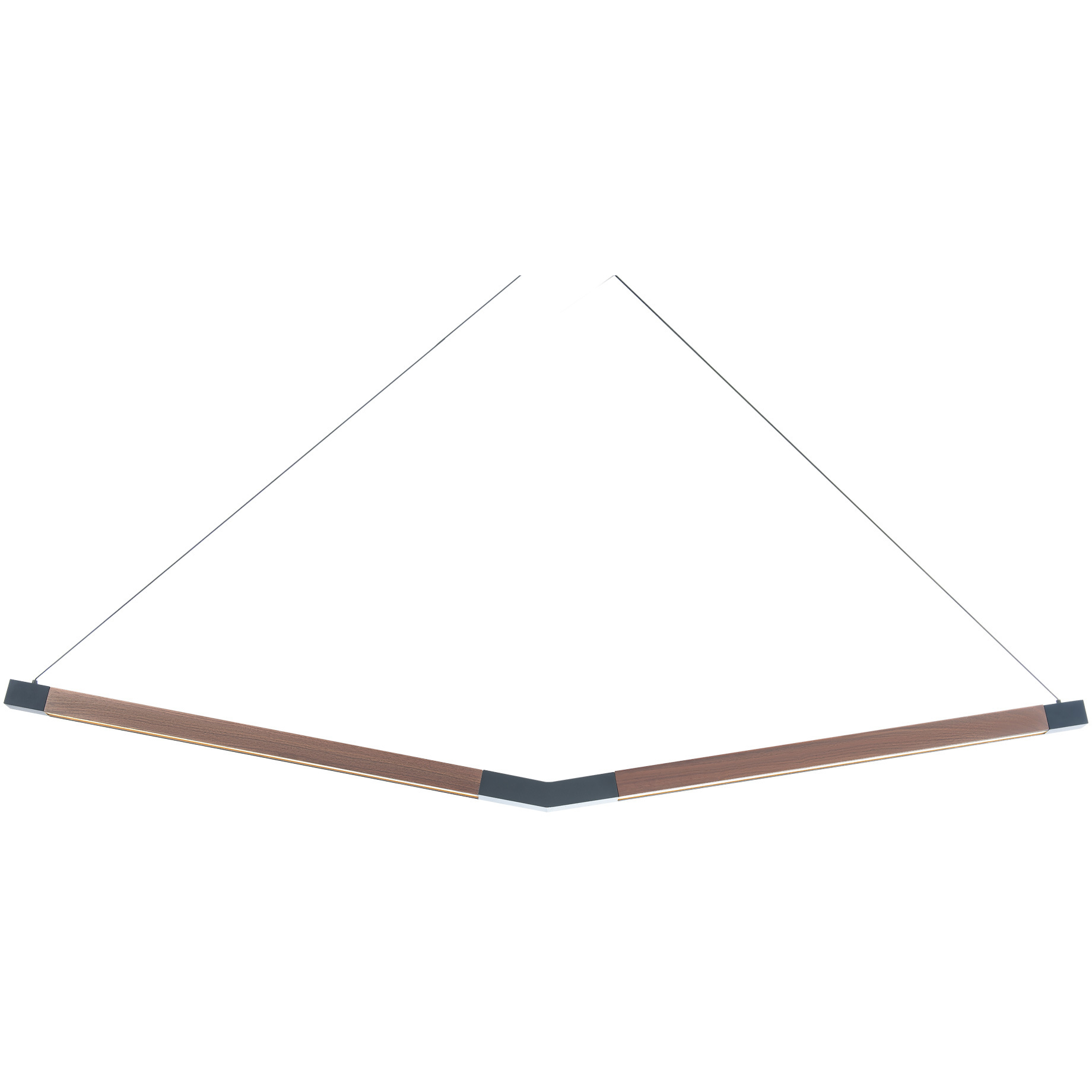Bough 1 Light 54.38 inch Black-Dark Walnut Linear Pendant Ceiling Light