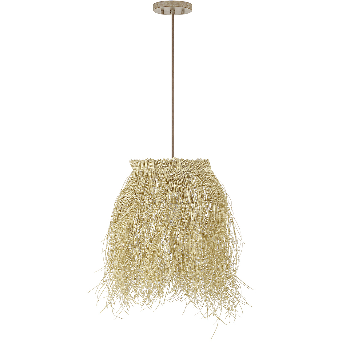 Stella 1 Light 16 inch Natural Rattan Pendant Ceiling Light