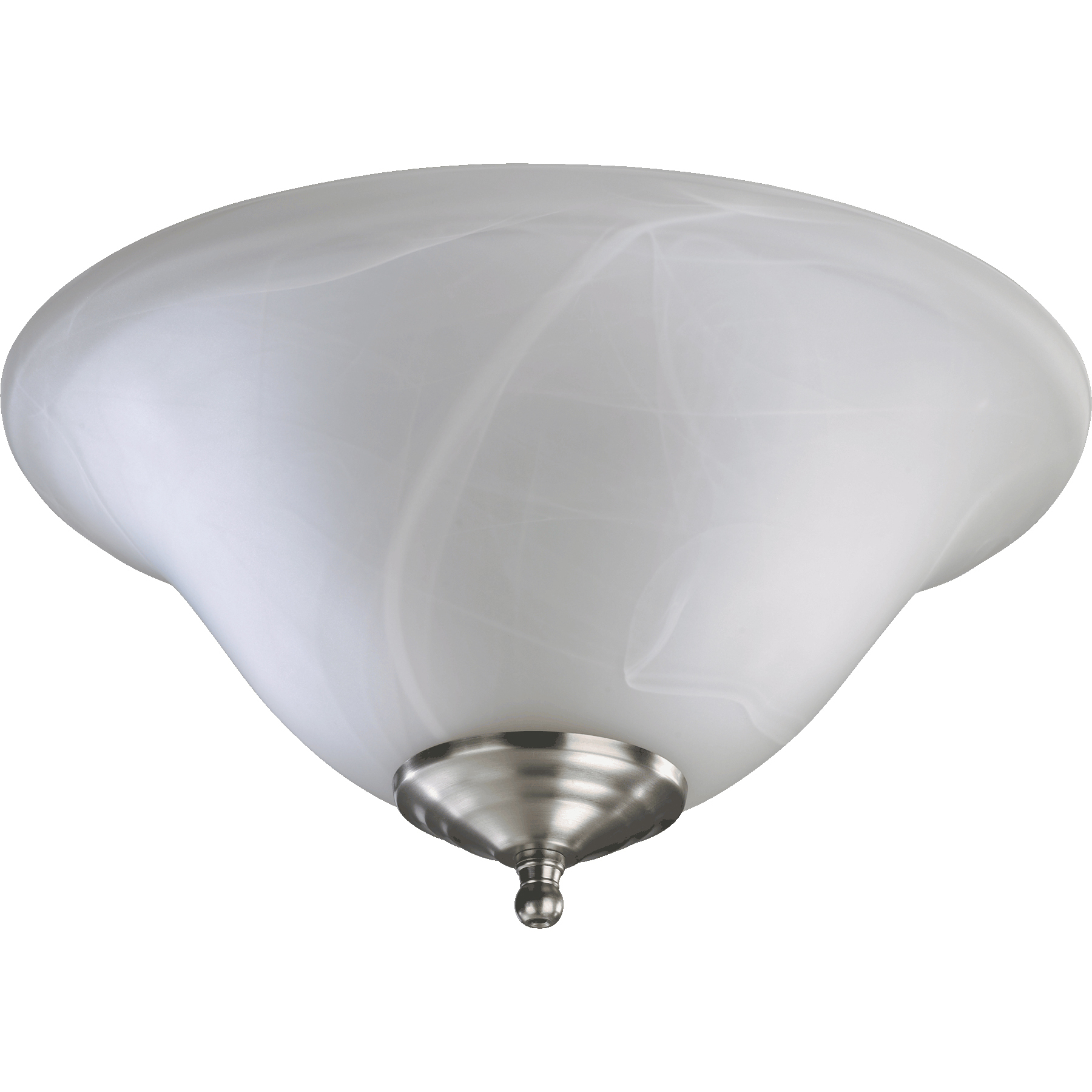 Fort Worth LED Satin Nickel and White Fan Light Kit