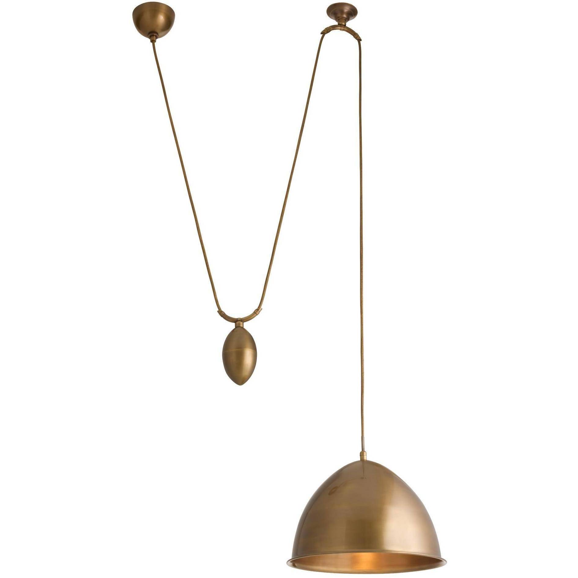 Egg Drop 1 Light 32.5 inch Antique Brass Pendant Ceiling Light
