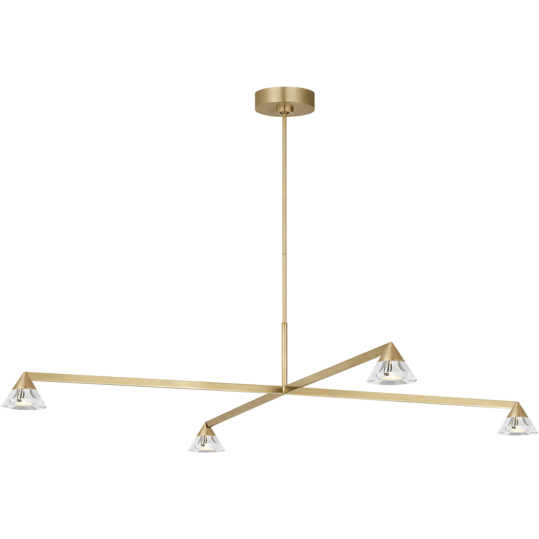 Sean Lavin Midrand LED 52 inch Hand-Rubbed Antique Brass Chandelier Ceiling Light