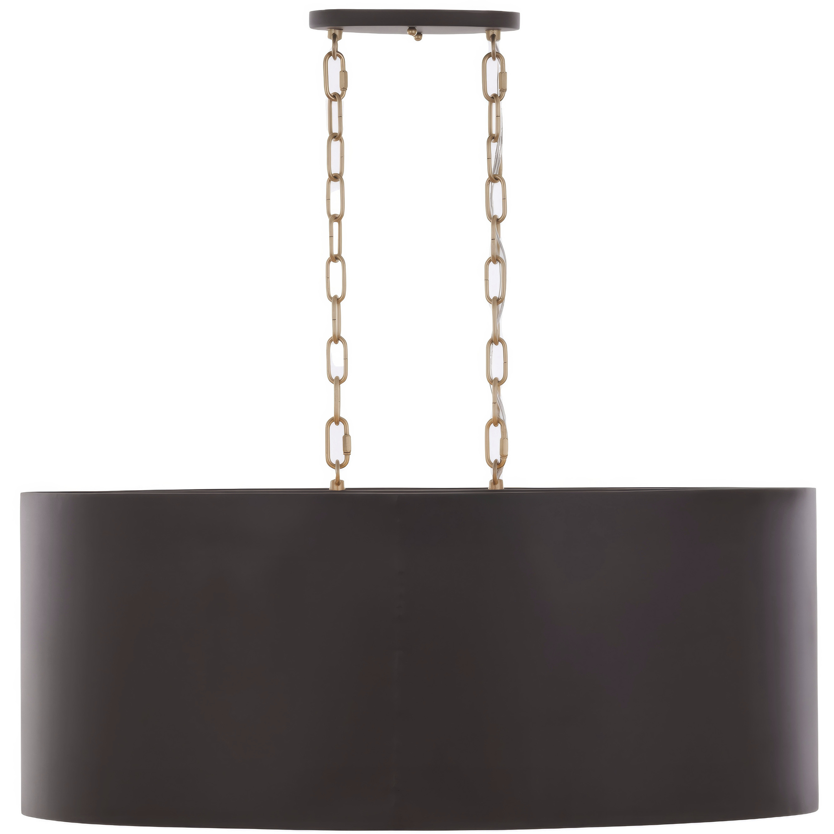 Cannery 6 Light 30 inch Dark Bronze and French Gold Pendant Ceiling Light