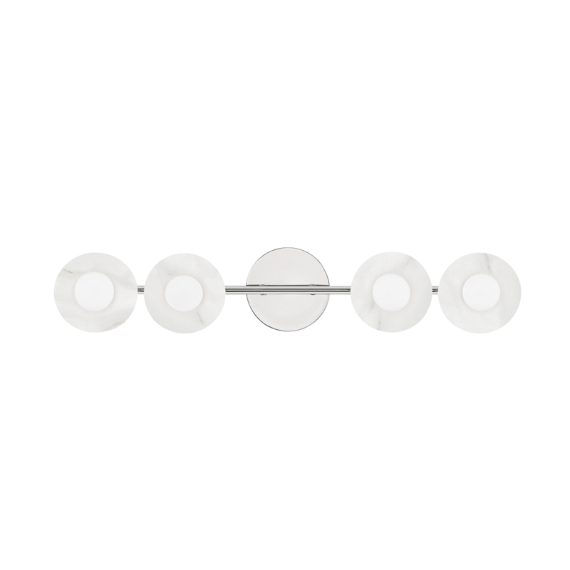 Elmont 4 Light 6 inch Polished Nickel Bath Bracket Wall Light