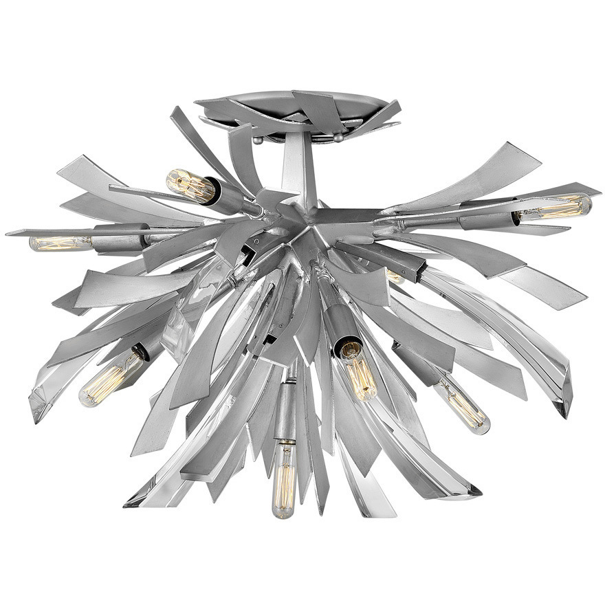 Vida LED 24 inch Glacial Foyer Light Ceiling Light, Semi-Flush Mount