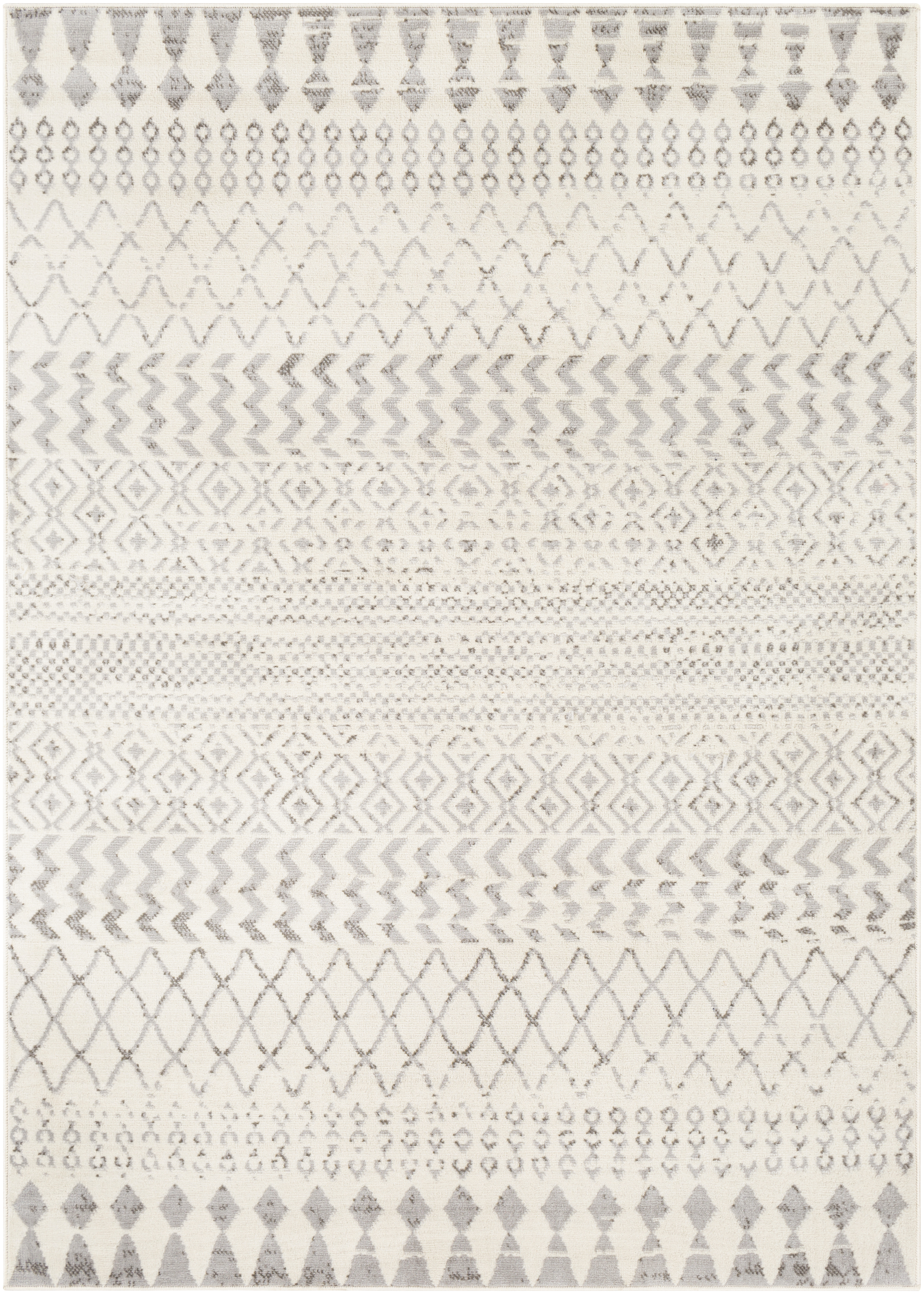 Pisa 108 X 79 inch Medium Gray Rug in 7 x 9, Rectangle
