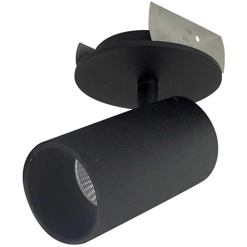 iPOINT Black with Black Recessed Light in 4000K, Round Cylinder