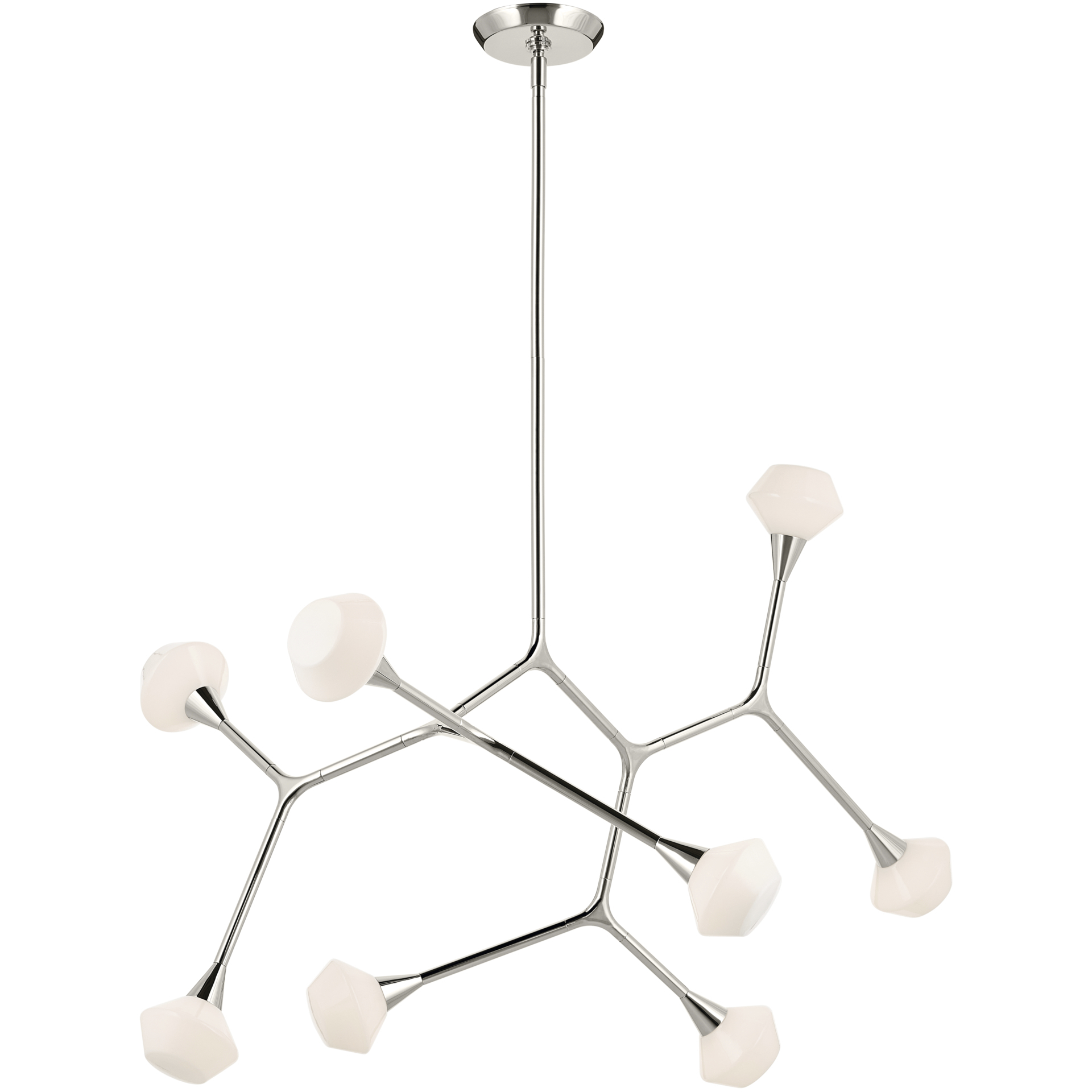 Cassius 8 Light 26.5 inch Polished Nickel Chandelier Ceiling Light, Convertible