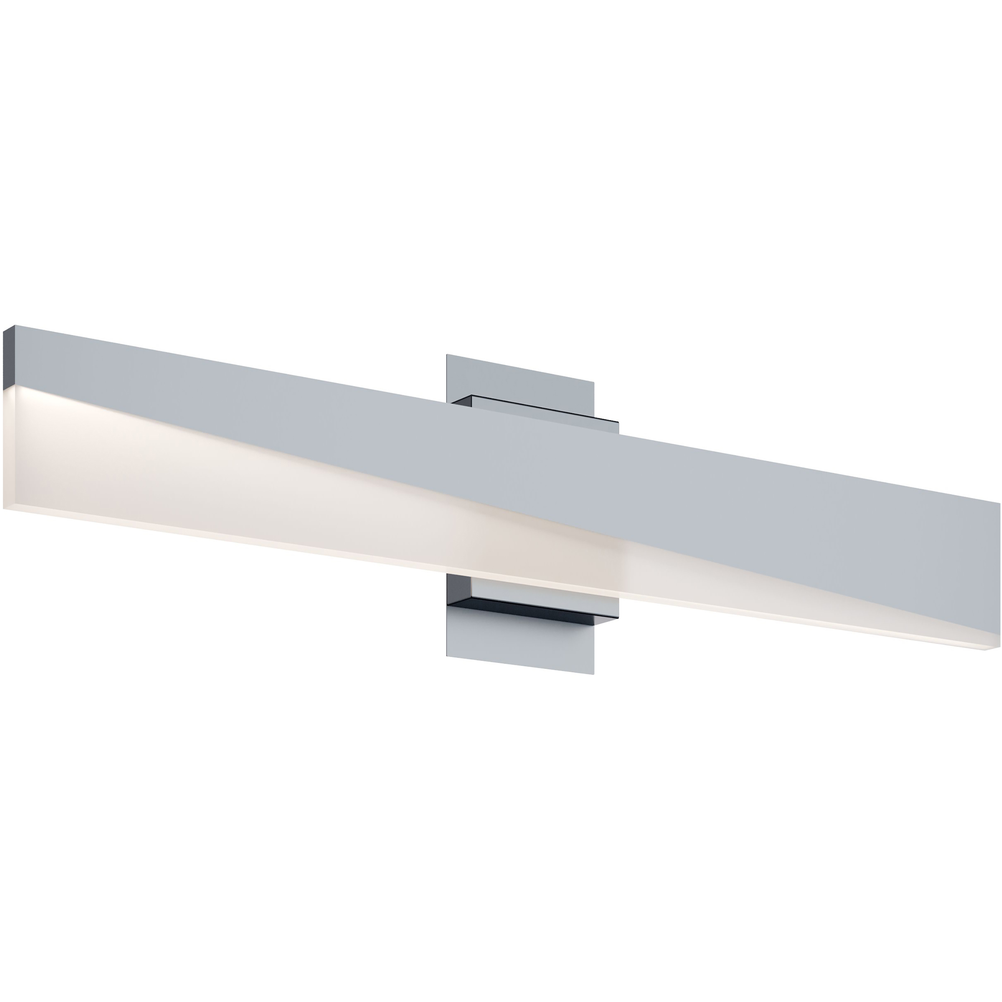 Slant LED 36 inch Satin Nickel Vanity Light Wall Light