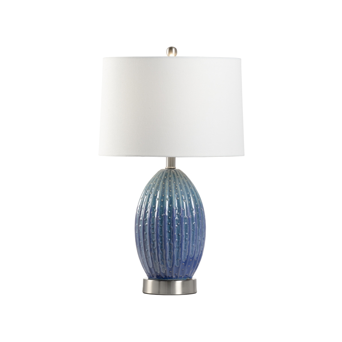 MarketPlace 25.5 inch 100 watt Blue/Green Glaze Table Lamp Portable Light