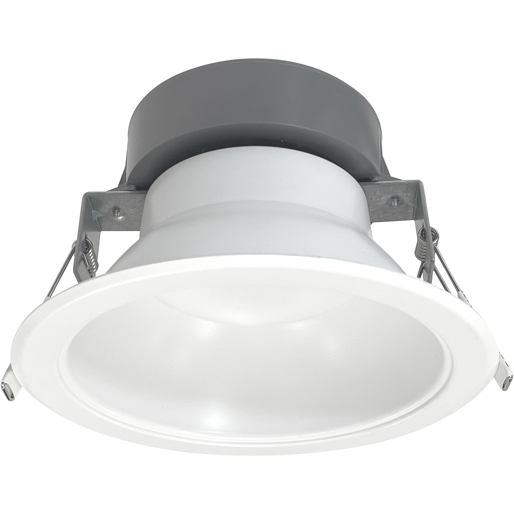 Quartz Matte Powder White Recessed LED Downlight, Selectable Lumens, Selectable CCT
