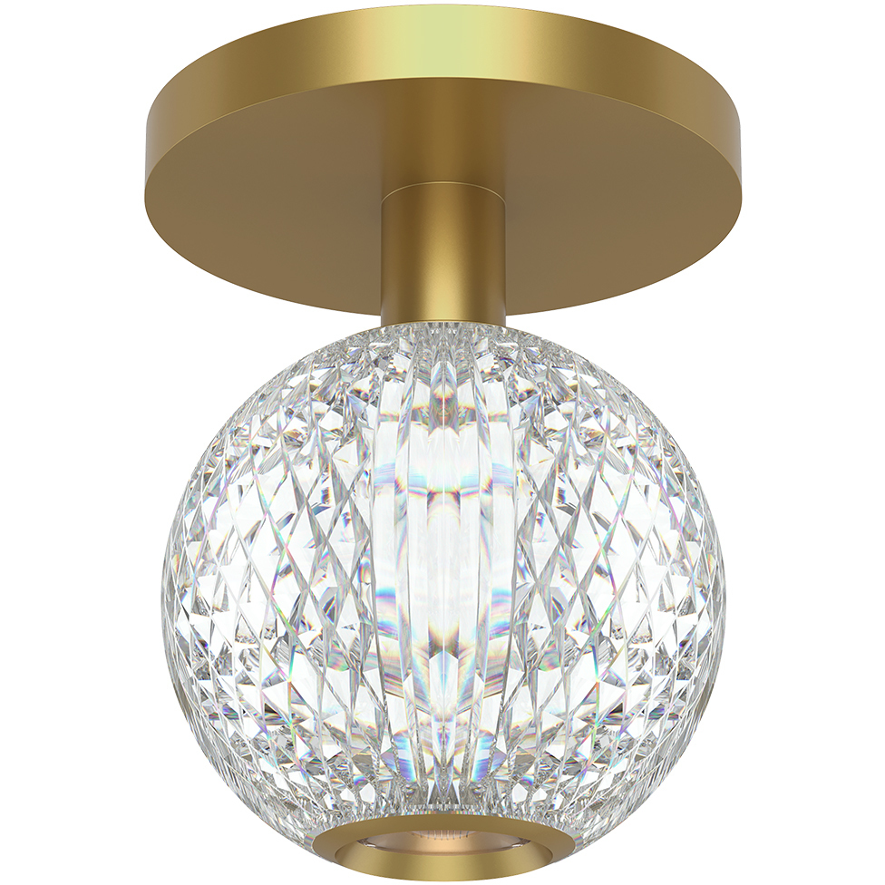 Marni LED 4.38 inch Natural Brass Flush Mount Ceiling Light