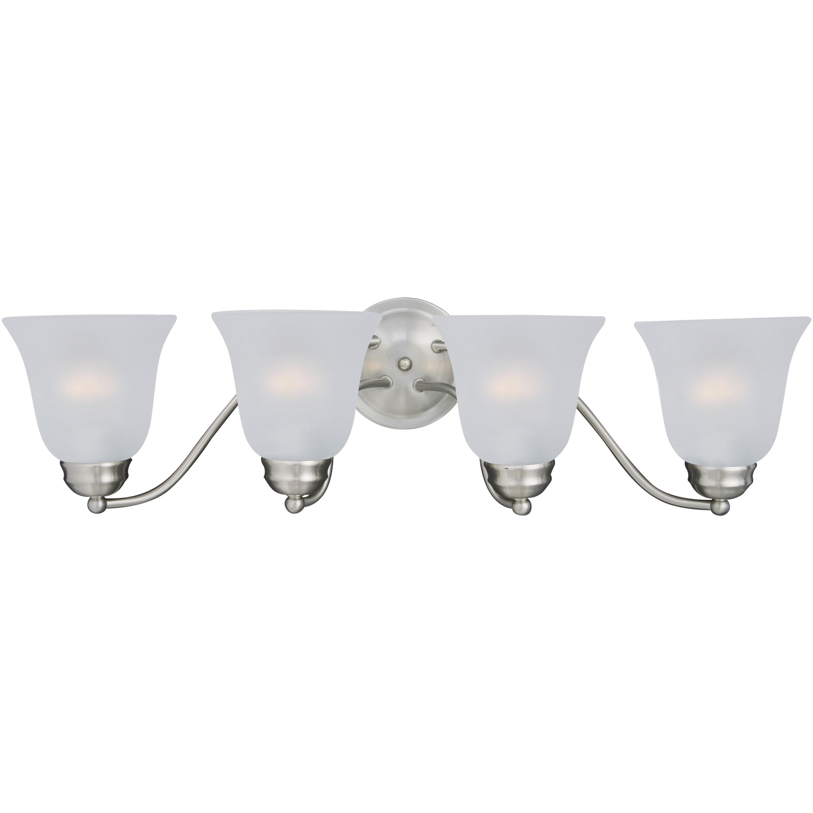 Basix 4 Light 27.5 inch Satin Nickel Bath Vanity Wall Light in Frosted