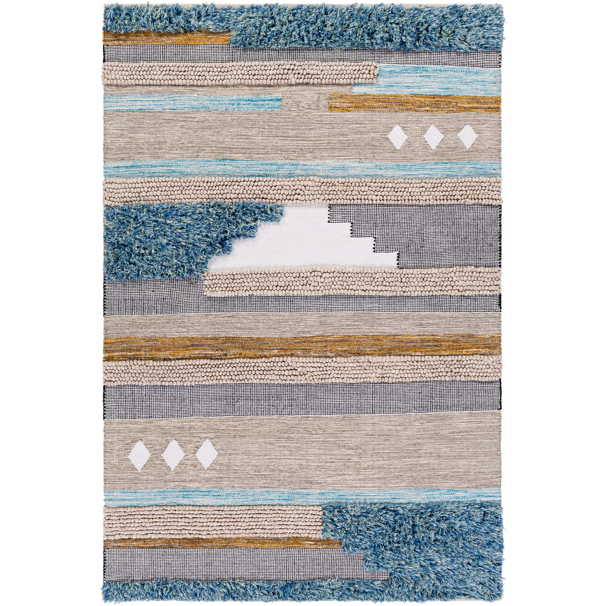 Quenby 96 X 30 inch Black/White/Mustard/Dark Brown/Charcoal/Beige Rugs, Runner