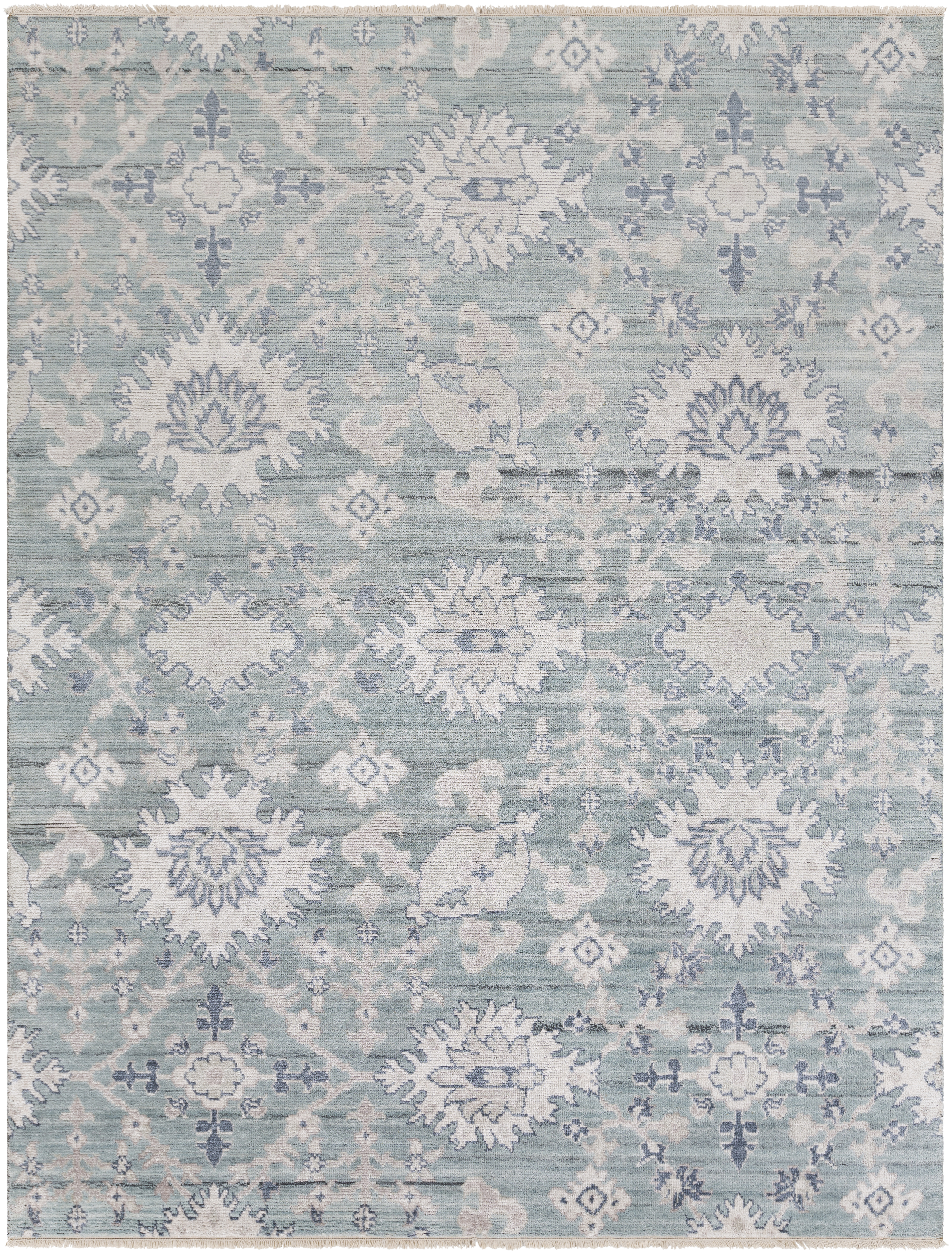 Kushal 168 X 120 inch Pale Blue Rug in 10 x 14, Rectangle