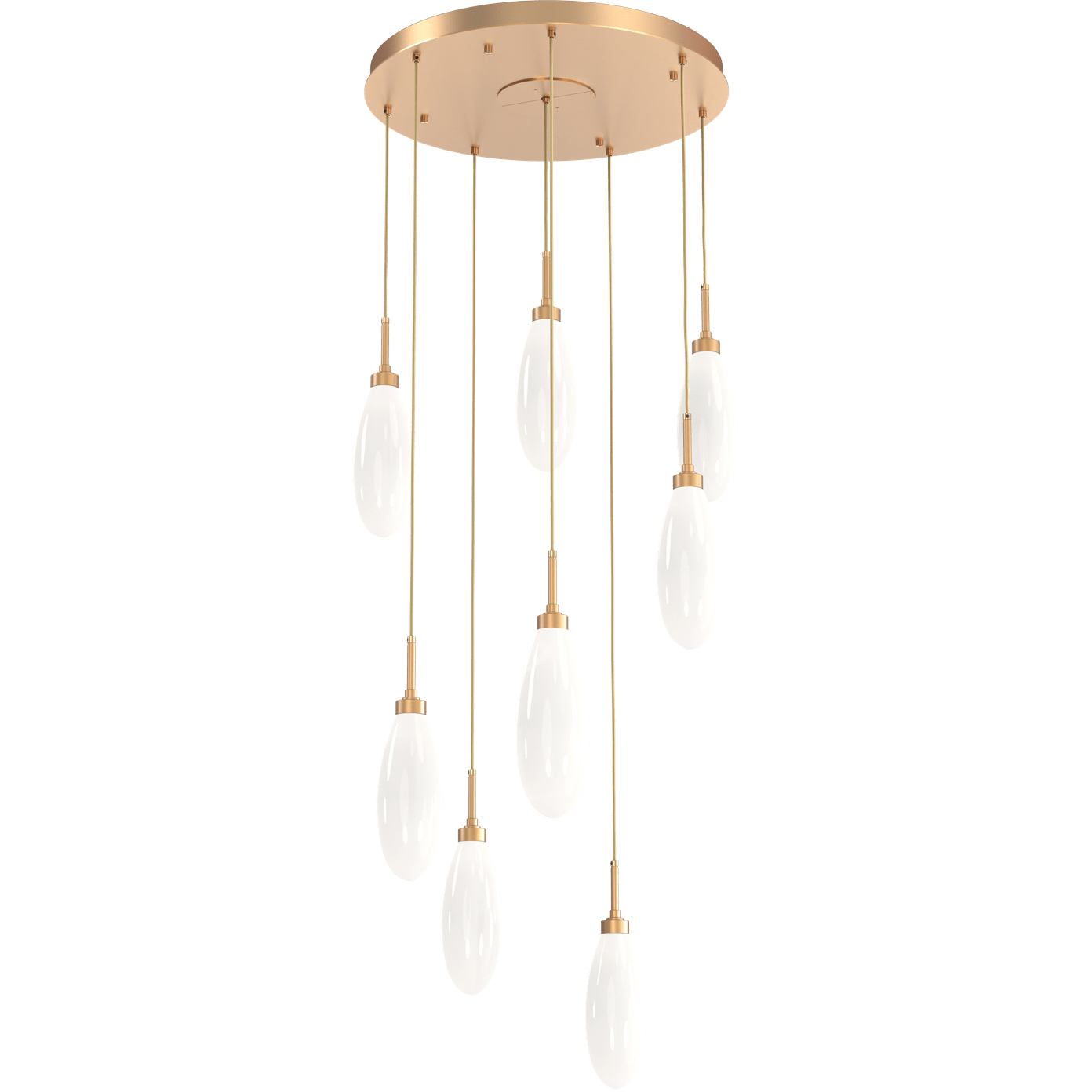 Fiori LED Novel Brass Multi-Port Ceiling Light, Chandelier