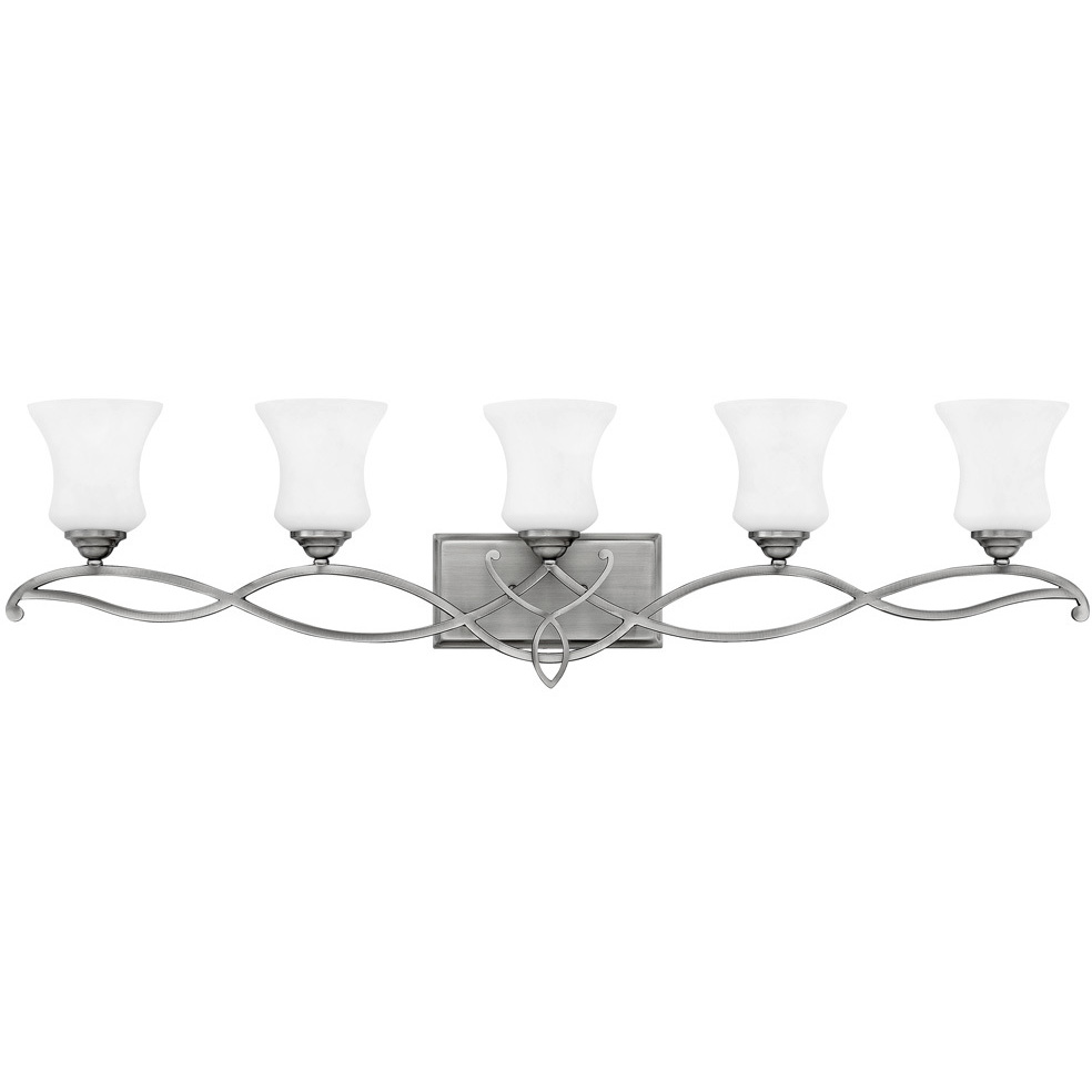 Brooke 5 Light 41.5 inch Antique Nickel Vanity Light Wall Light