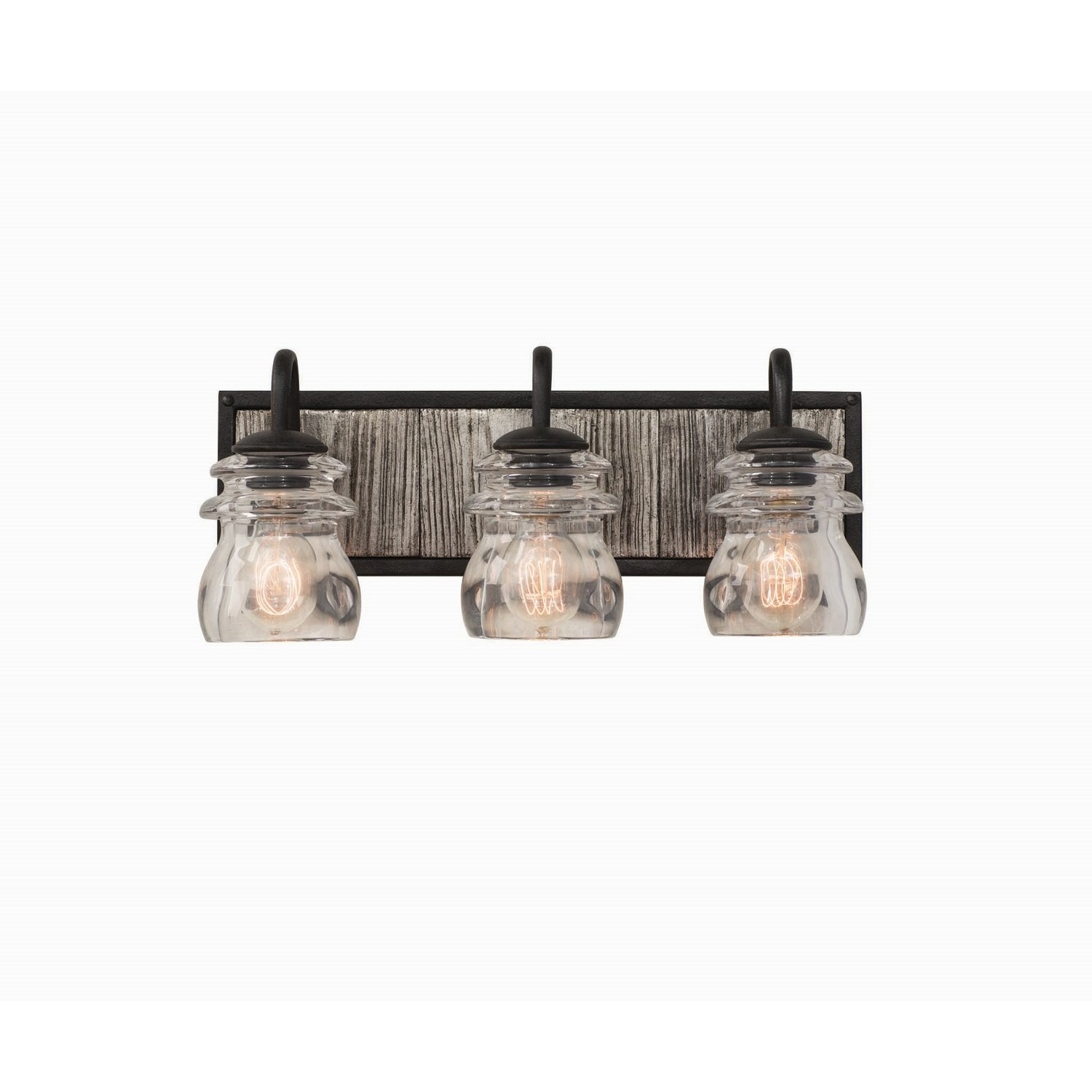 Bainbridge 3 Light 19 inch Black Iron Bath Vanity Light Wall Light