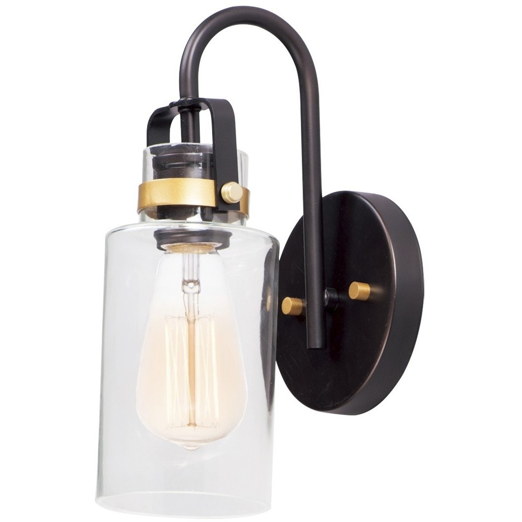 Magnolia 1 Light 5 inch Bronze and Gold Wall Sconce Wall Light