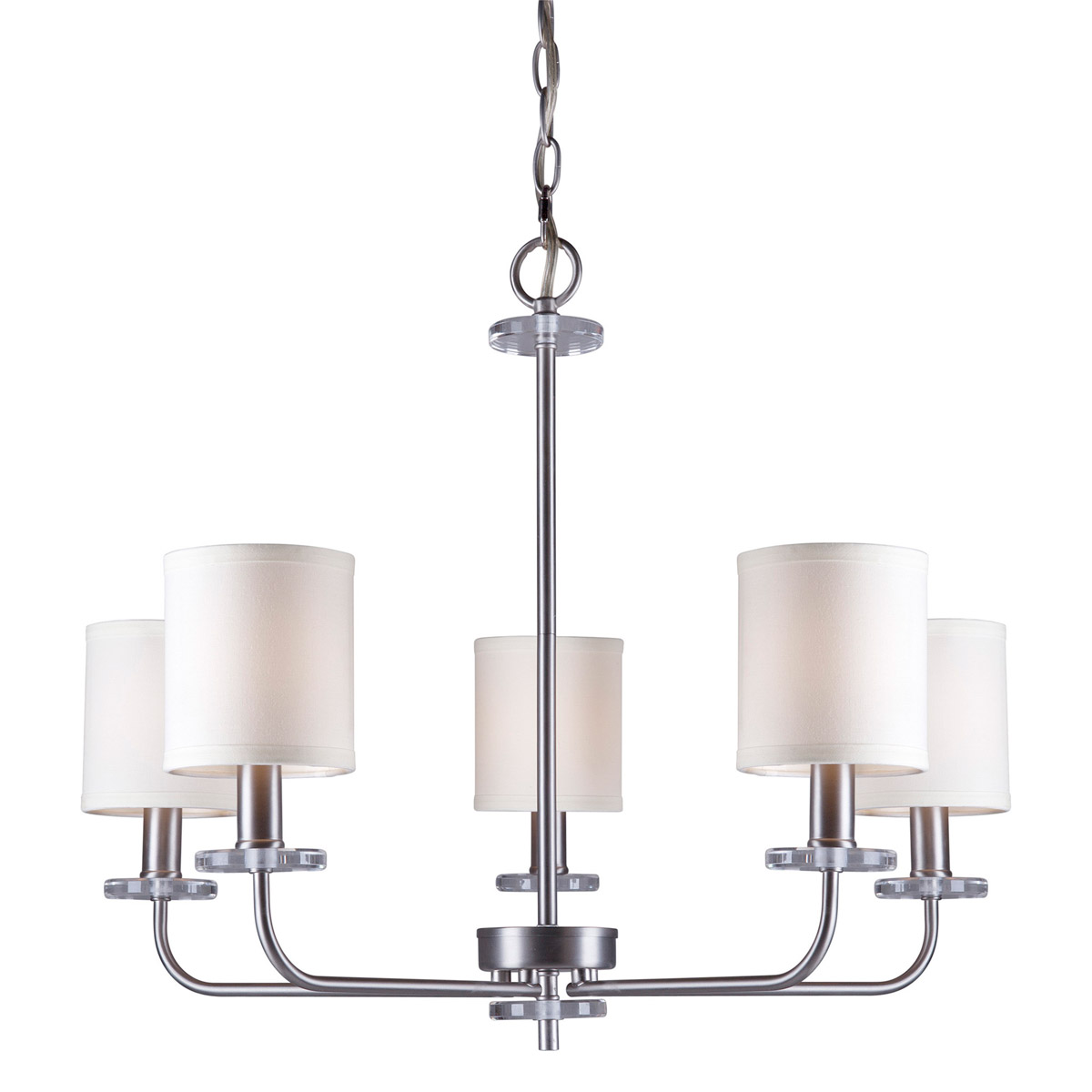 Signature 5 Light 27 inch Brushed Nickel Chandelier Ceiling Light