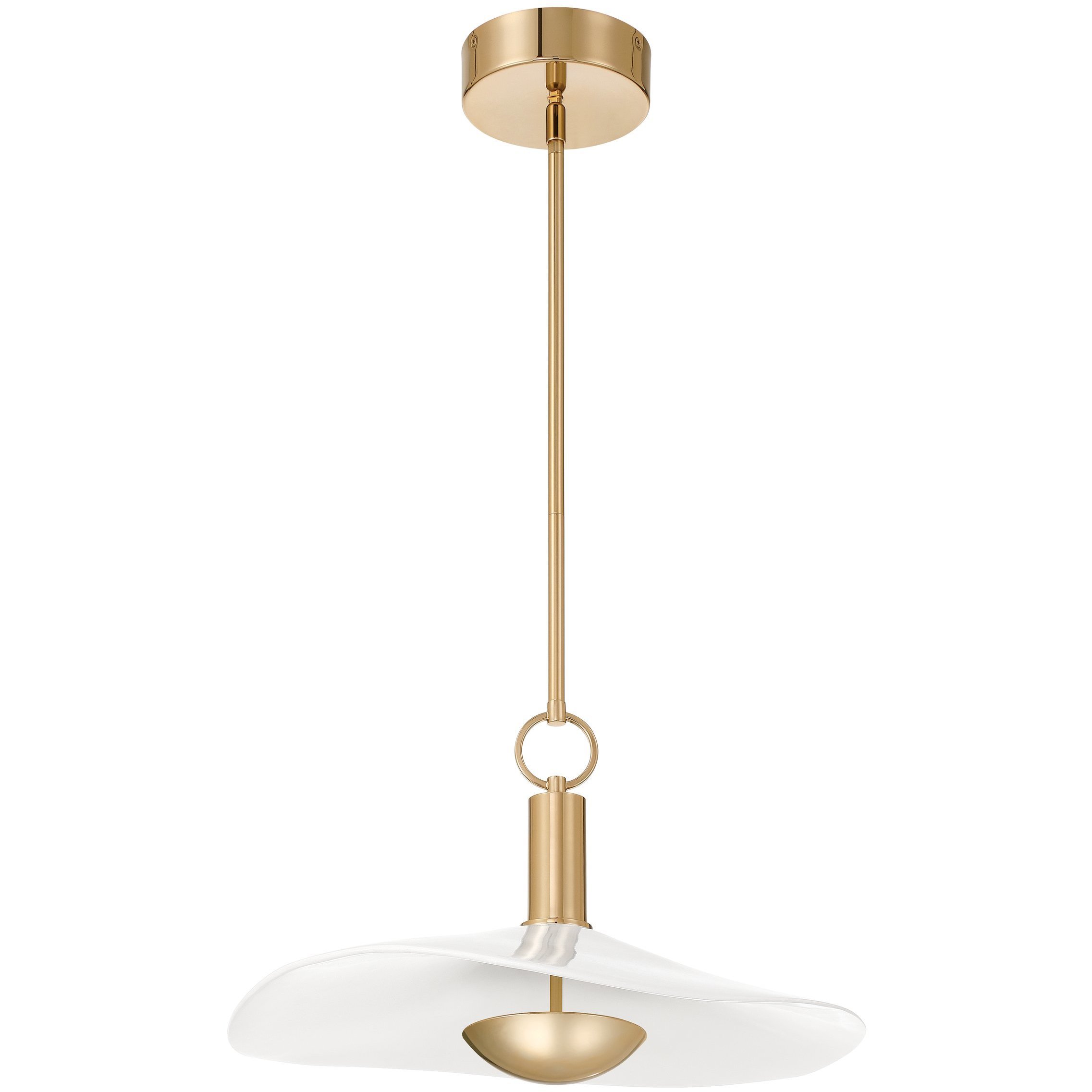 Novella LED 18 inch Polished Gold Convertible Pendant Ceiling Light