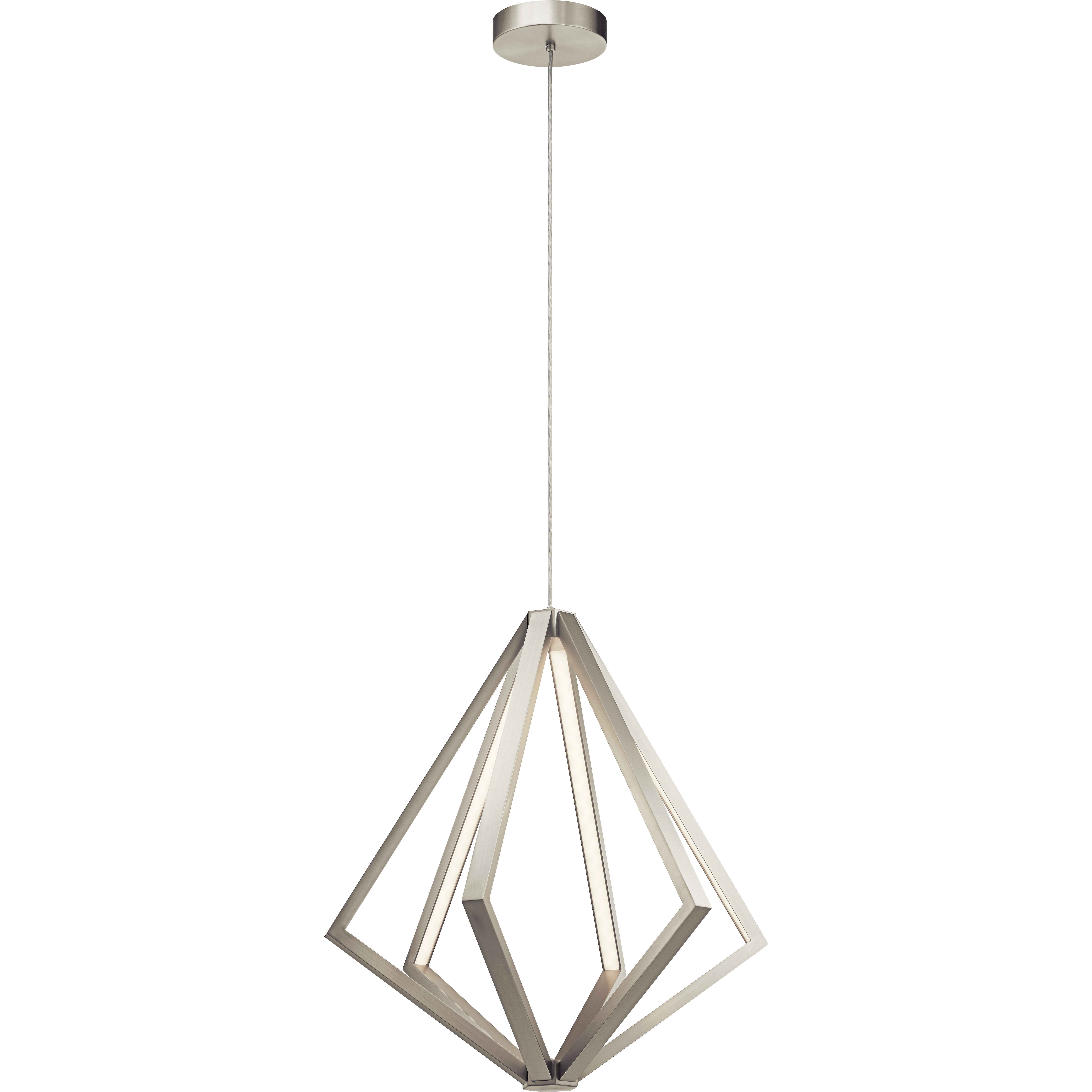 Everest LED 24.5 inch Satin Nickel Foyer Ceiling Light, Large