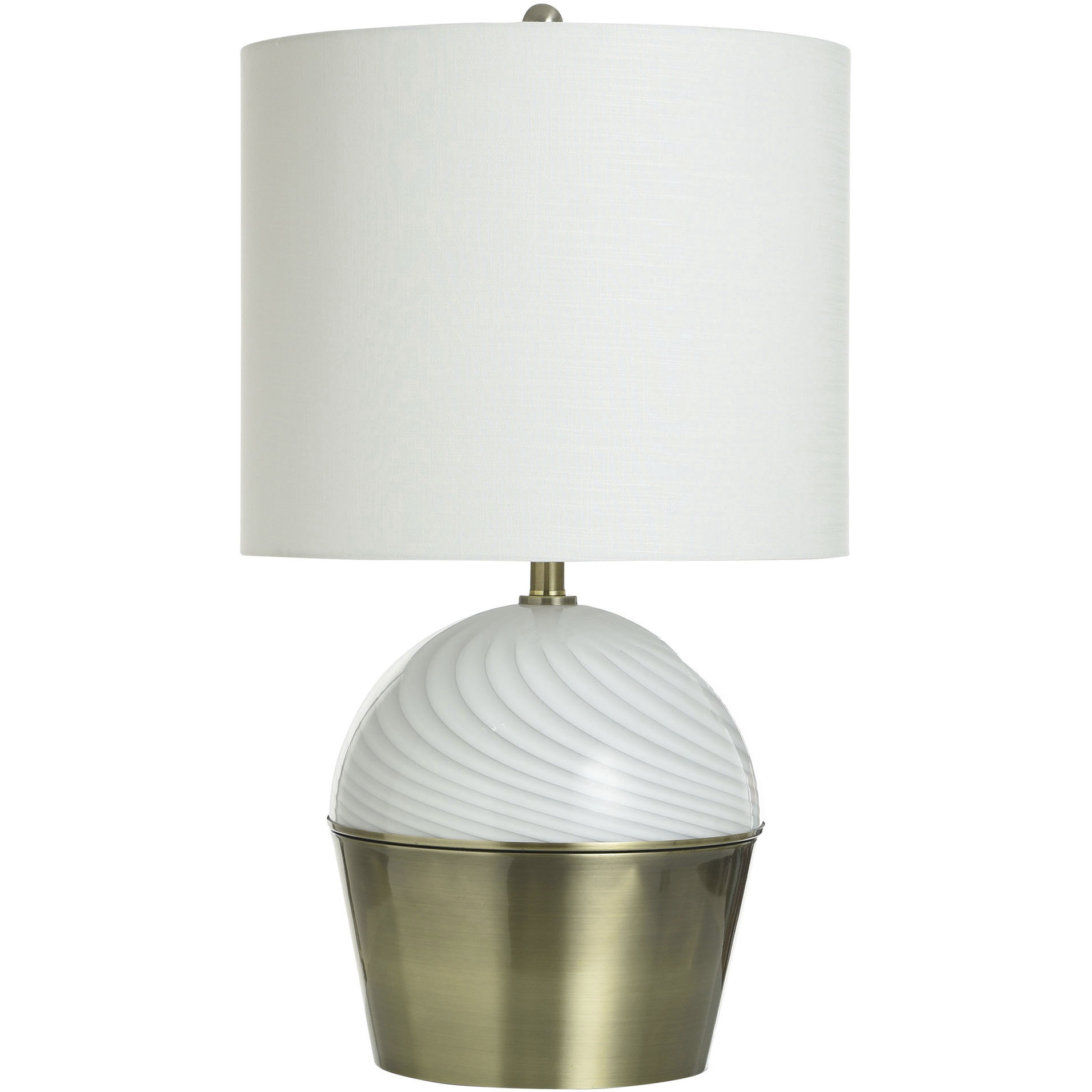 Cameron 29 inch 150.00 watt White and Brass Table Lamp Portable Light