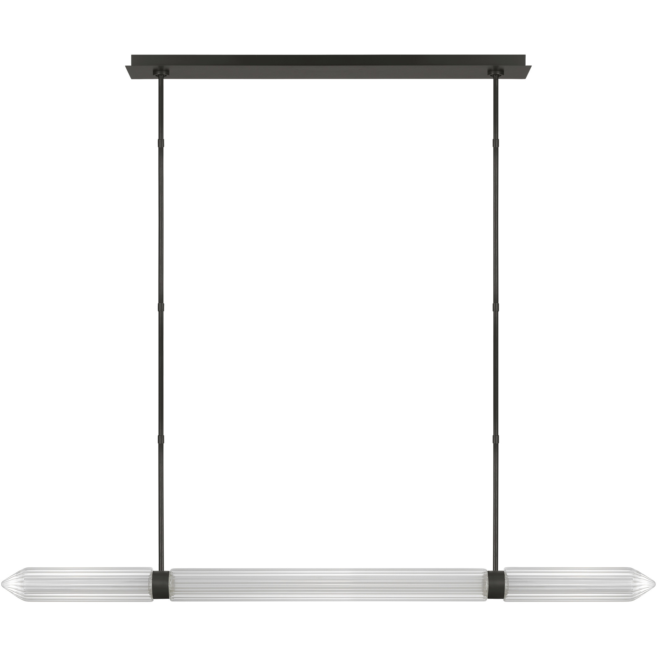 Avroko Langston 1 Light 61 inch Plated Dark Bronze Linear Chandelier Ceiling Light in 120V