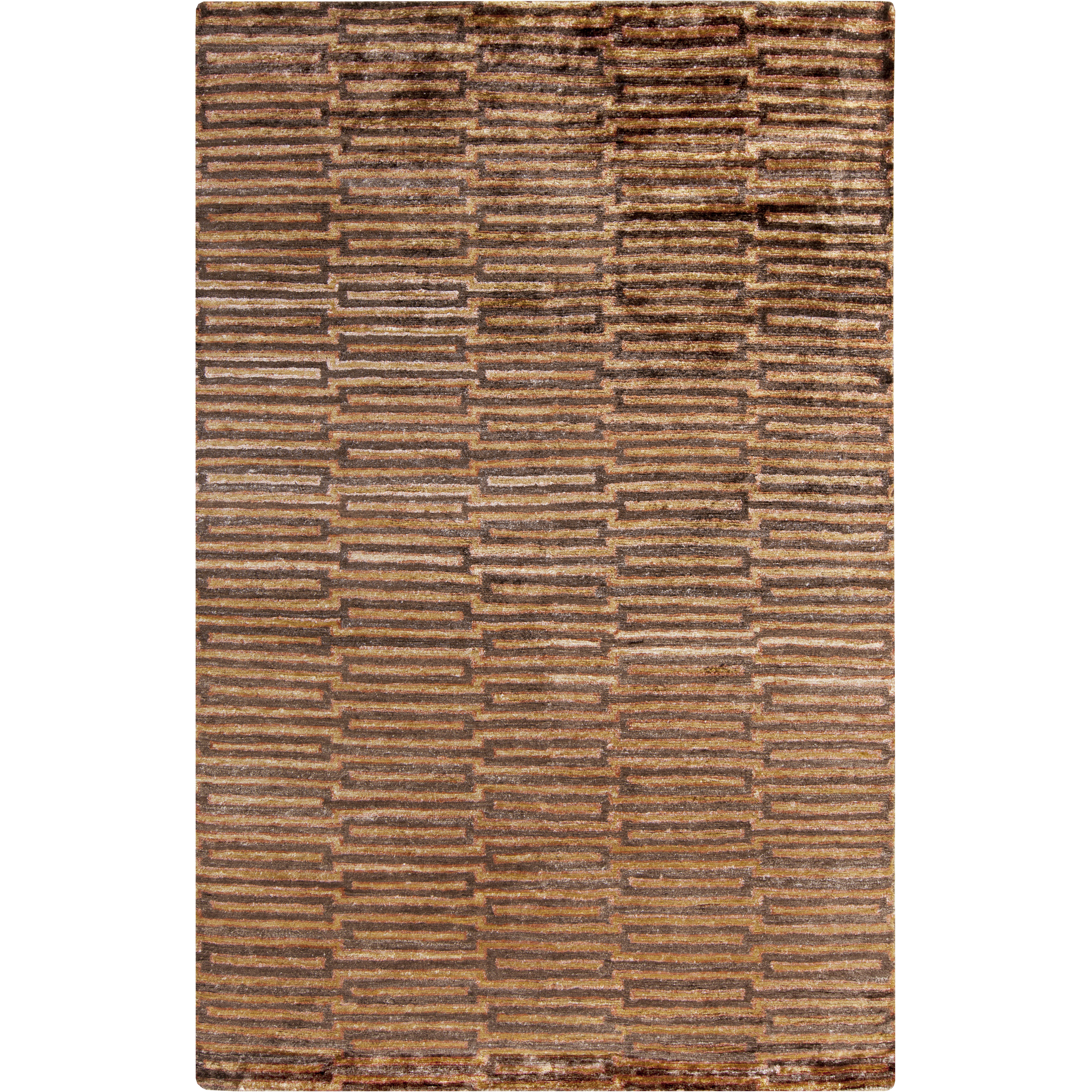 Platinum 36 X 24 inch Camel, Dark Brown, Rust Rug