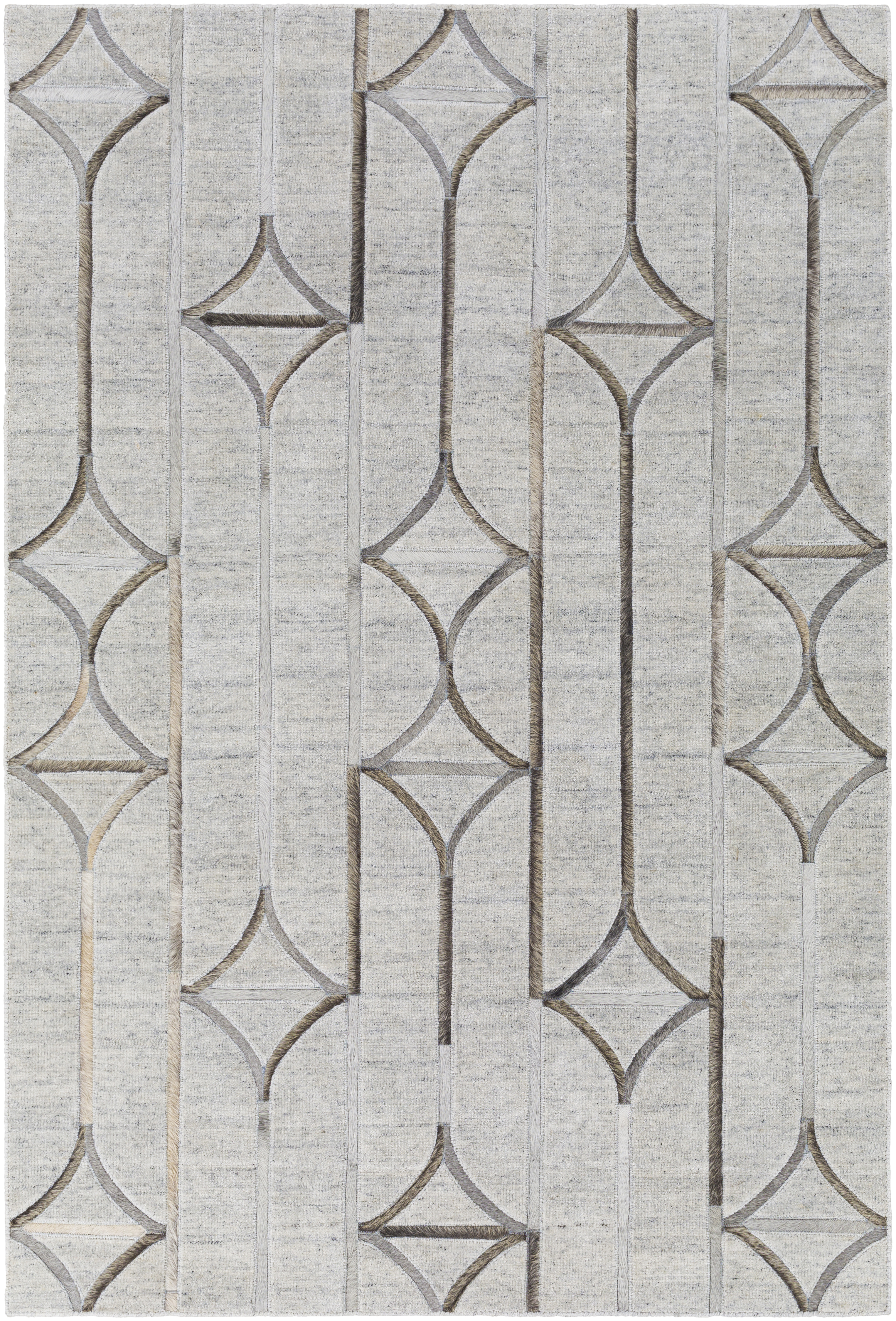 Eloquent 36 X 24 inch Light Gray Rug in 2 x 3, Rectangle