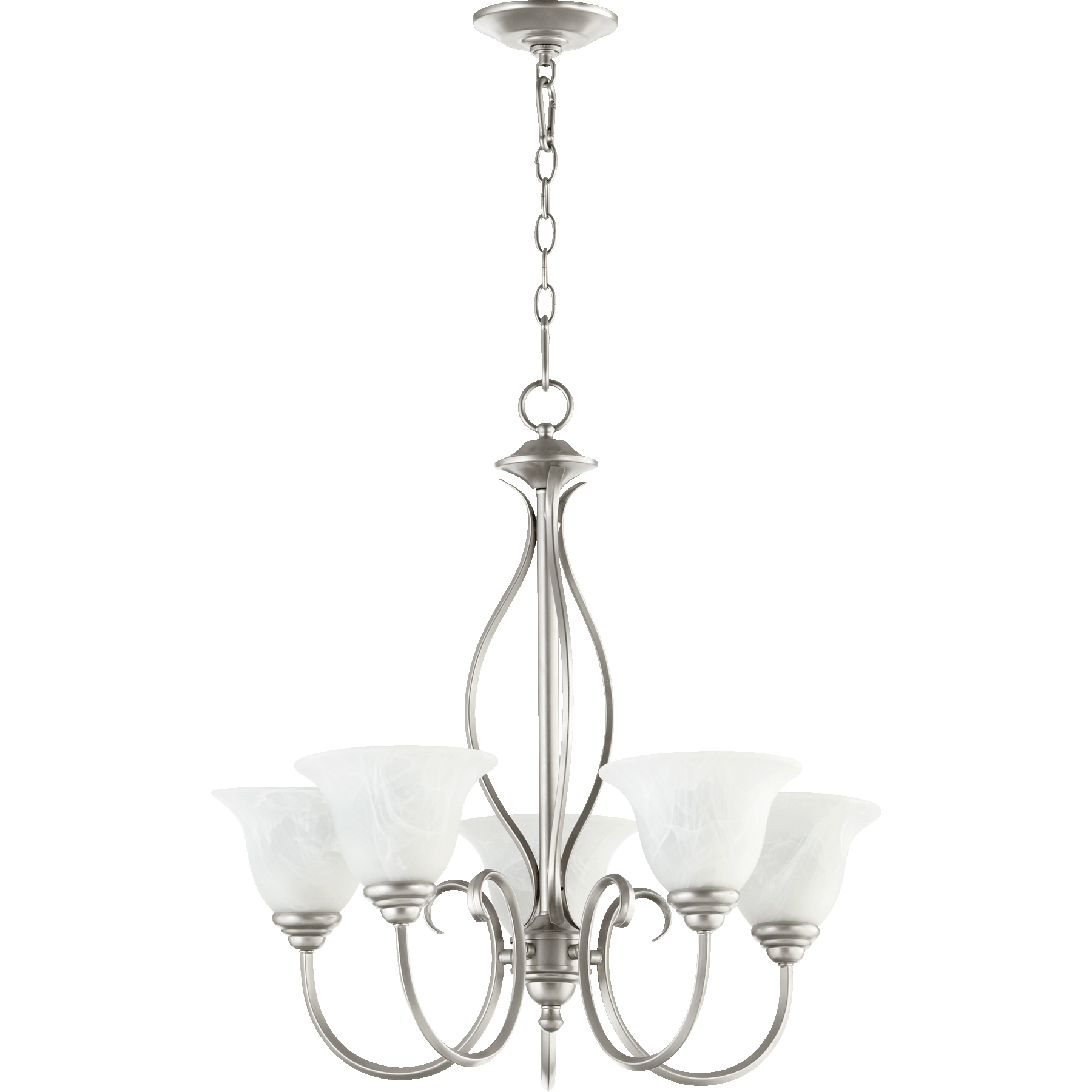 Spencer 5 Light 24.5 inch Classic Nickel Chandelier Ceiling Light