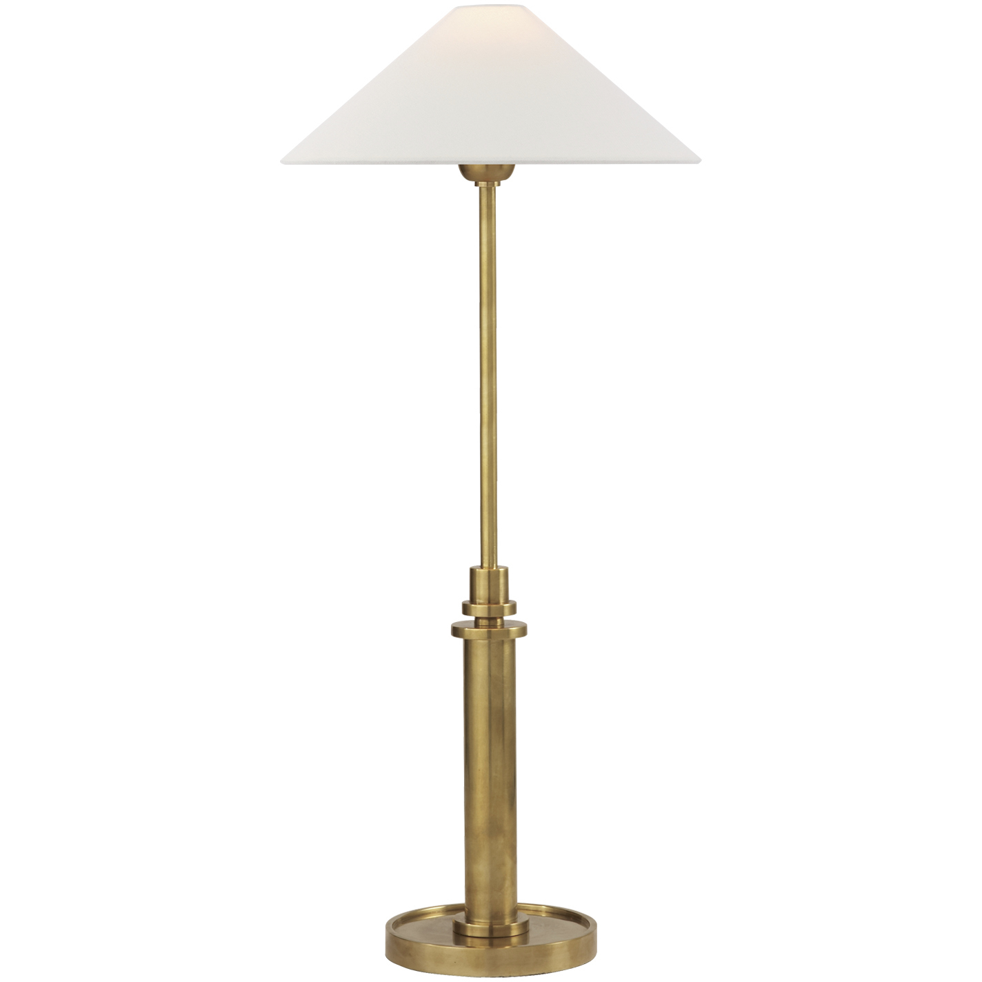 J. Randall Powers Hargett 21.5 inch 40 watt Hand-Rubbed Antique Brass Buffet Lamp Portable Light in Linen