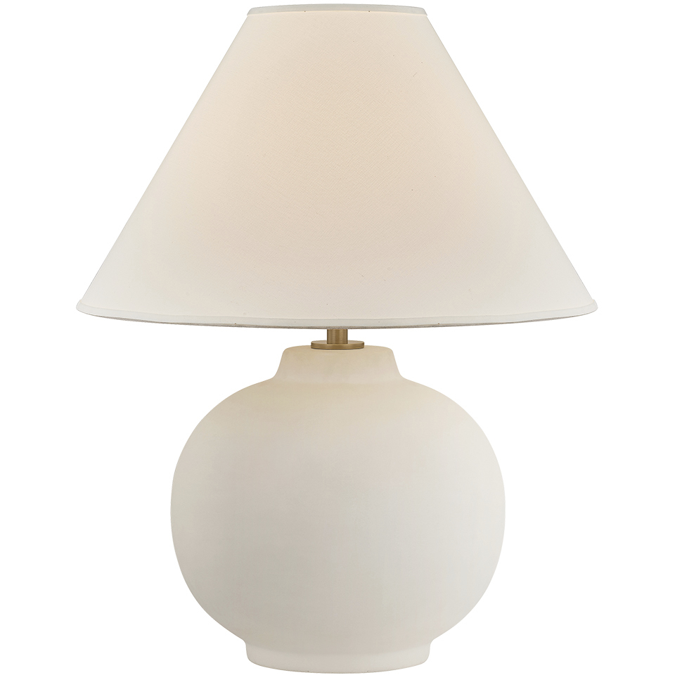 Schubert 23 inch 15 watt Patina Brass and Ceramic Sugar Cookie Table Lamp Portable Light