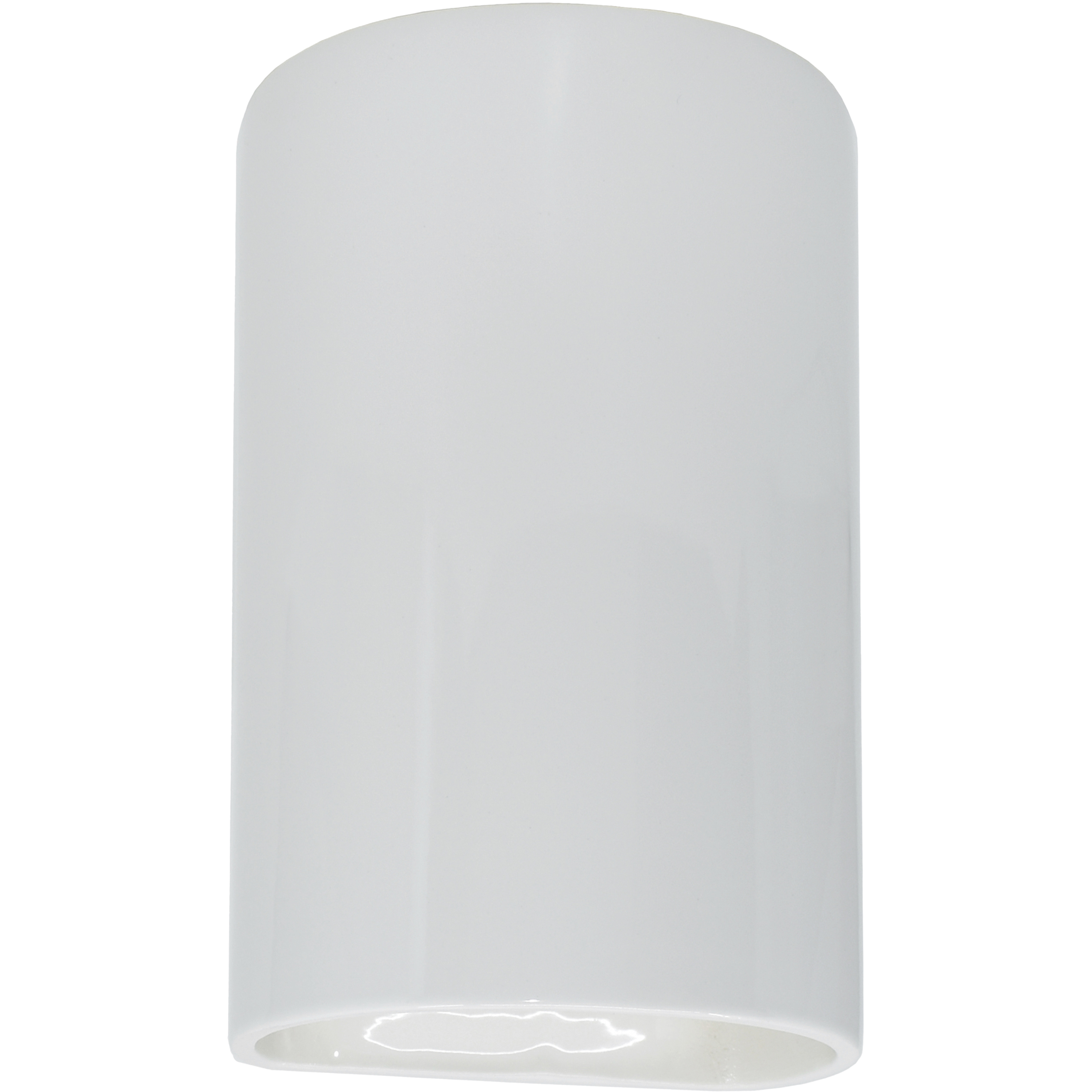 Ambiance Cylinder LED 7.75 inch Gloss White ADA Wall Sconce Wall Light, Large