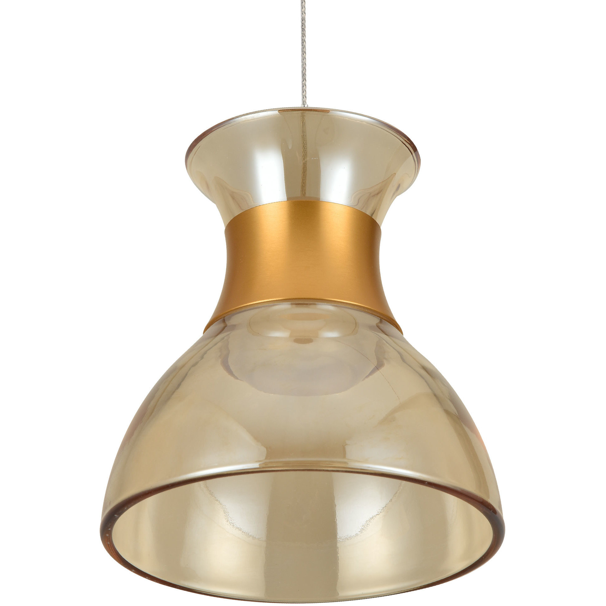 Palermo Series 6.75 inch Black/Gold Pendant Ceiling Light, Artisan Collection