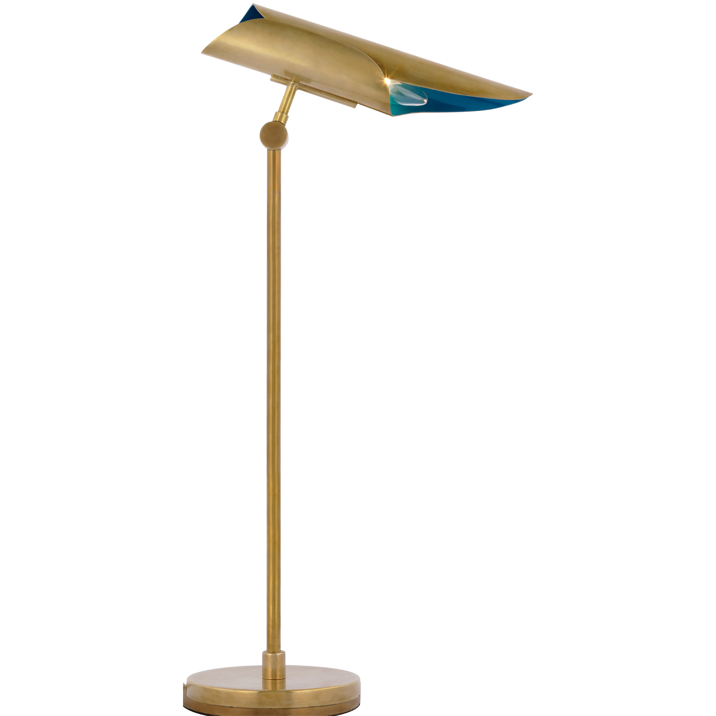 Champalimaud Flore 23.75 inch 6.5 watt Soft Brass and Riviera Blue Desk Lamp Portable Light