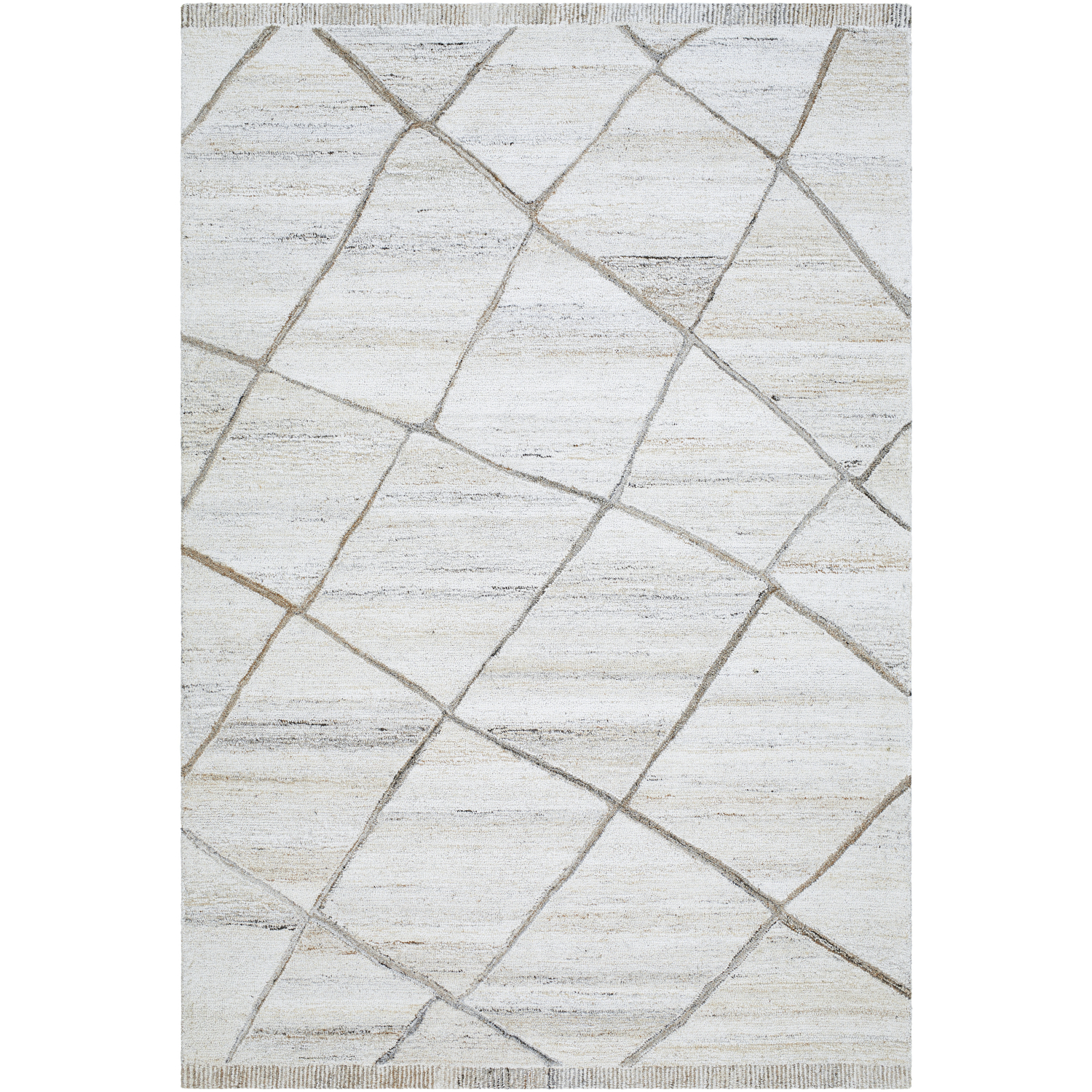 Berna 36 X 24 inch Off-White/Light Beige Handmade Rug in 2 x 3