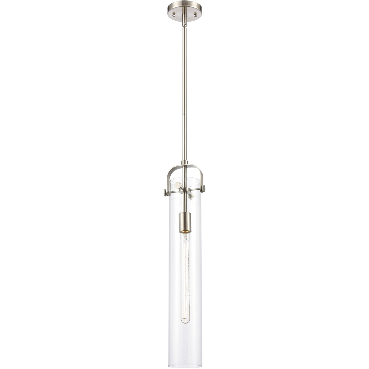 Restoration Pilaster LED 4.88 inch Brushed Satin Nickel Mini Pendant Ceiling Light, Restoration