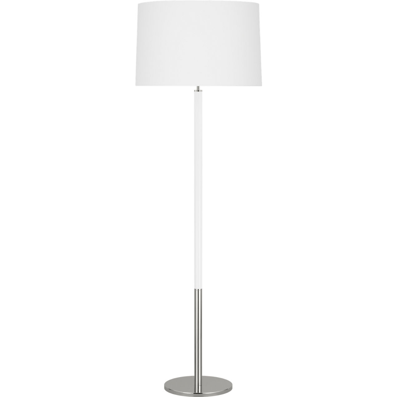 kate spade new york Monroe 61.88 inch 9 watt Polished Nickel Floor Lamp Portable Light in Polished Nickel / Gloss White