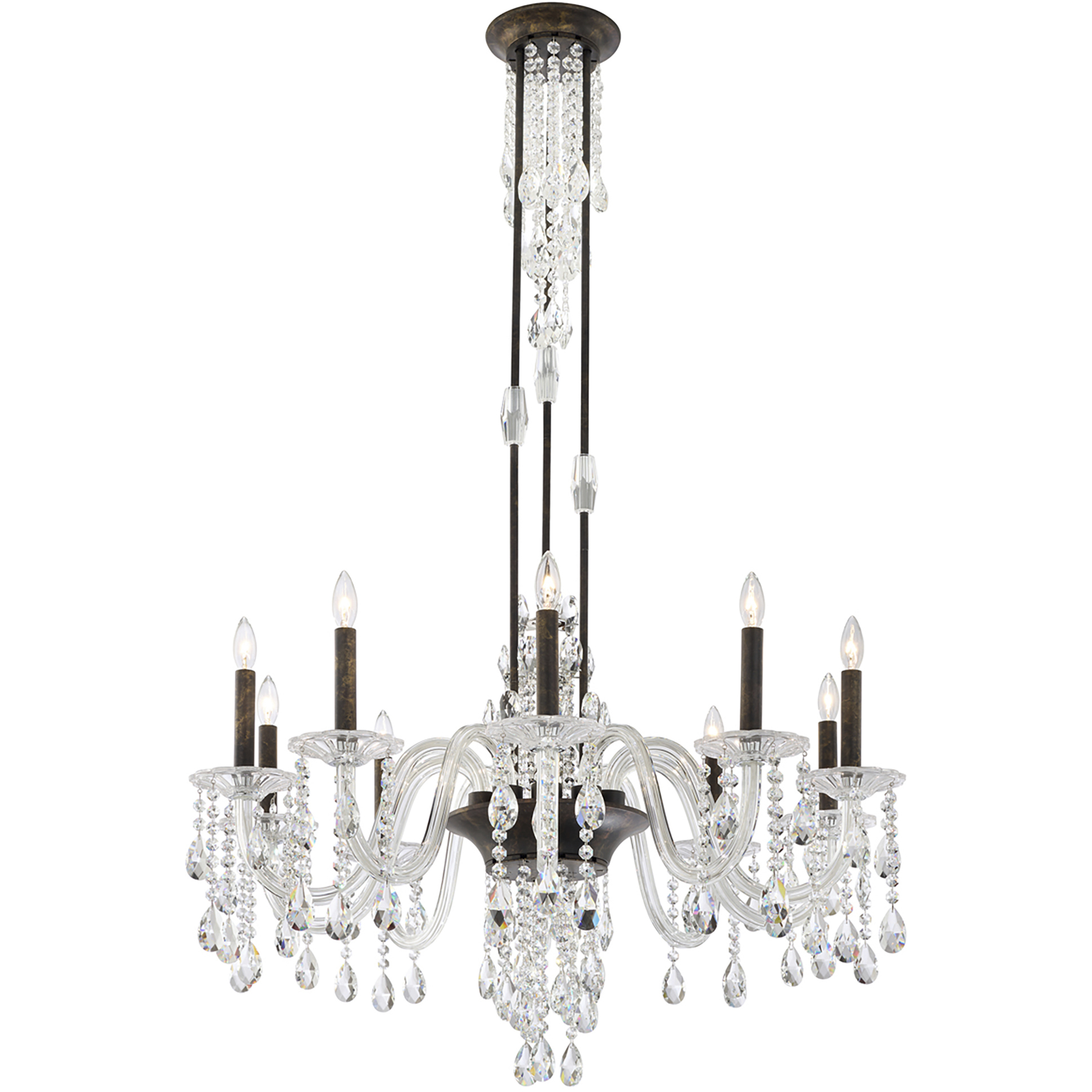 Signature Rainier 10 Light 33 inch Heirloom Bronze Chandelier Ceiling Light
