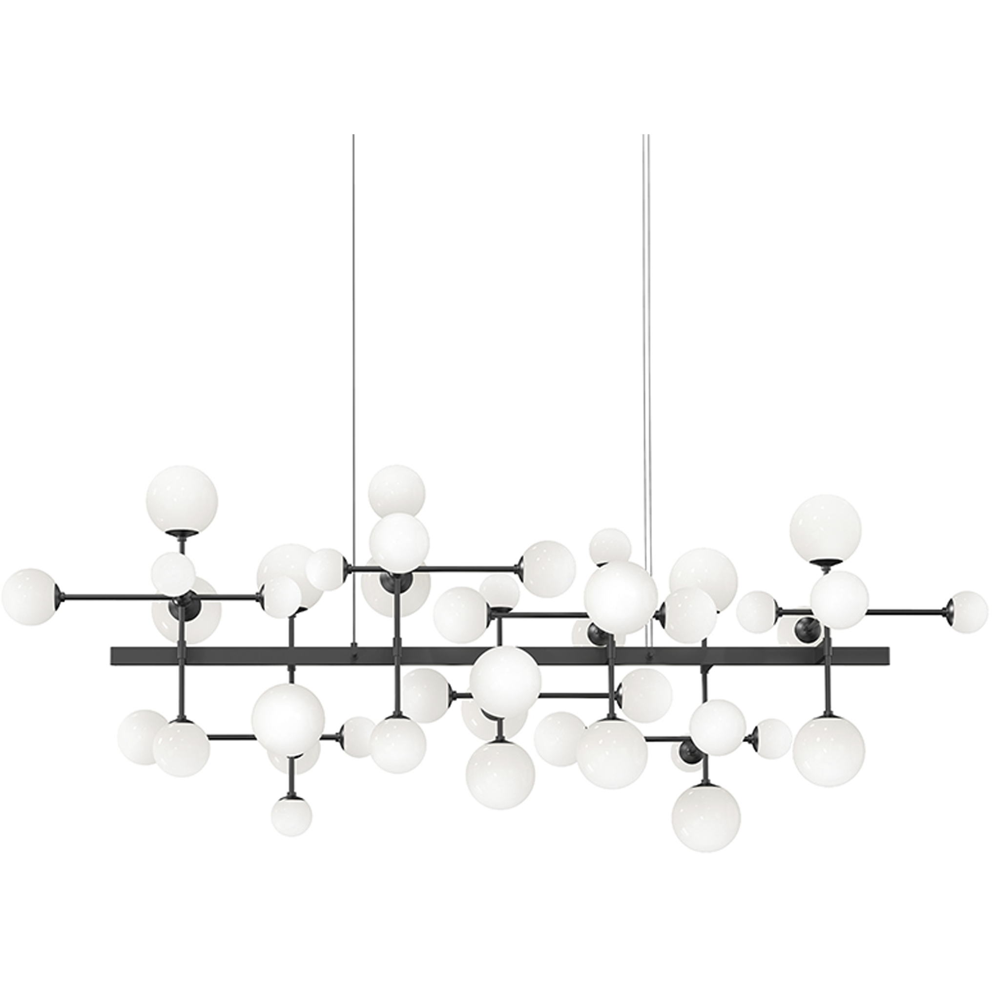 Nebula LED 68.75 inch Satin Black Chandelier Ceiling Light in Standard Suspension