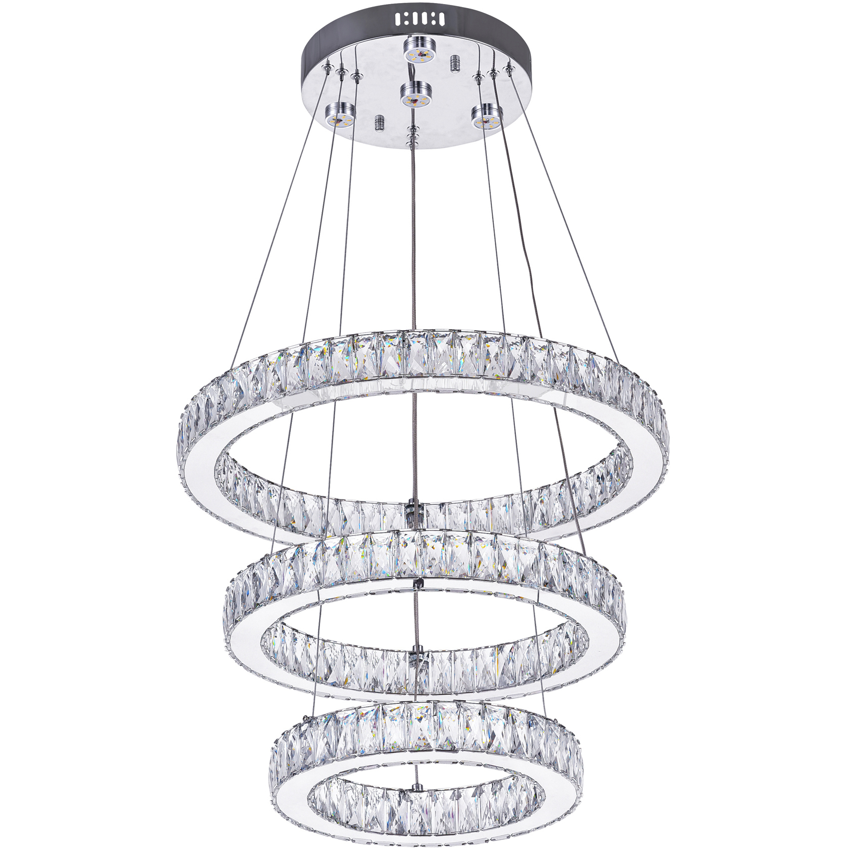 Florence LED 20 inch Chrome Chandelier Ceiling Light