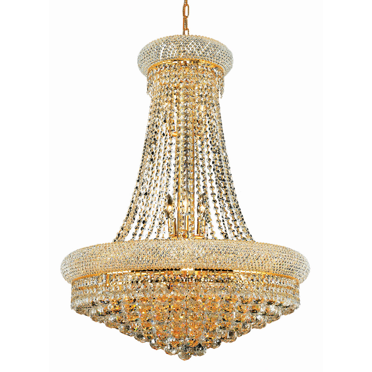 Primo 14 Light 28 inch Gold Dining Chandelier Ceiling Light in Royal Cut