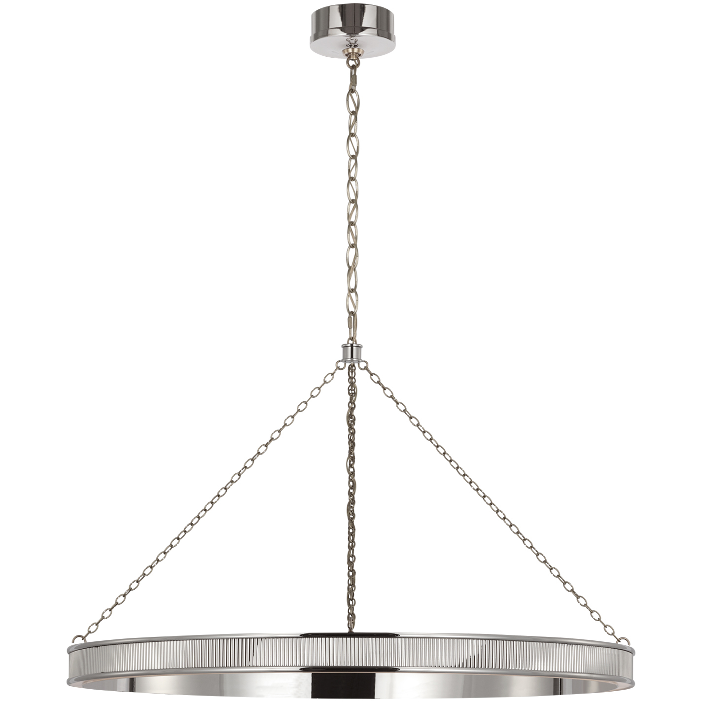 Marie Flanigan Menil LED 40 inch Polished Nickel Ring Chandelier Ceiling Light