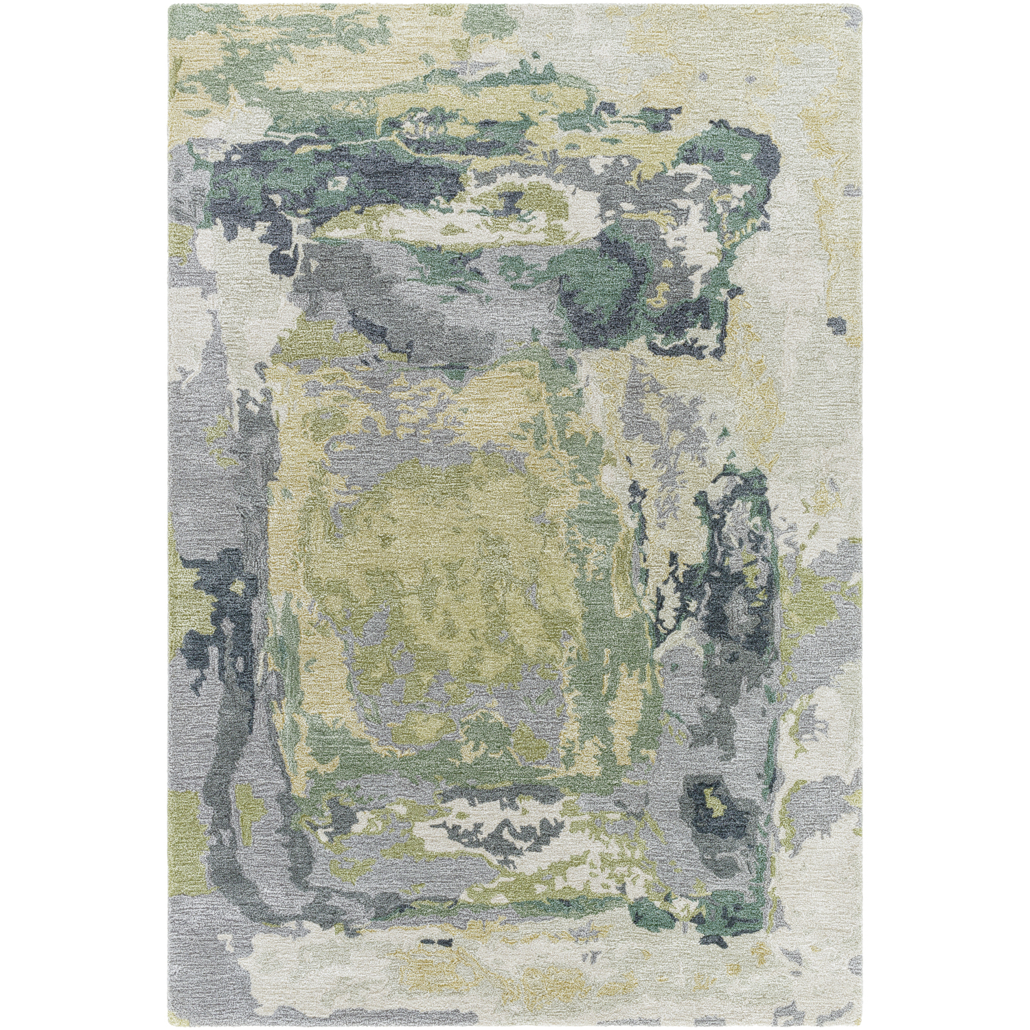 Kavita 108 X 72 inch Ash / Sage / Light Silver Handmade Rug in 6 x 9