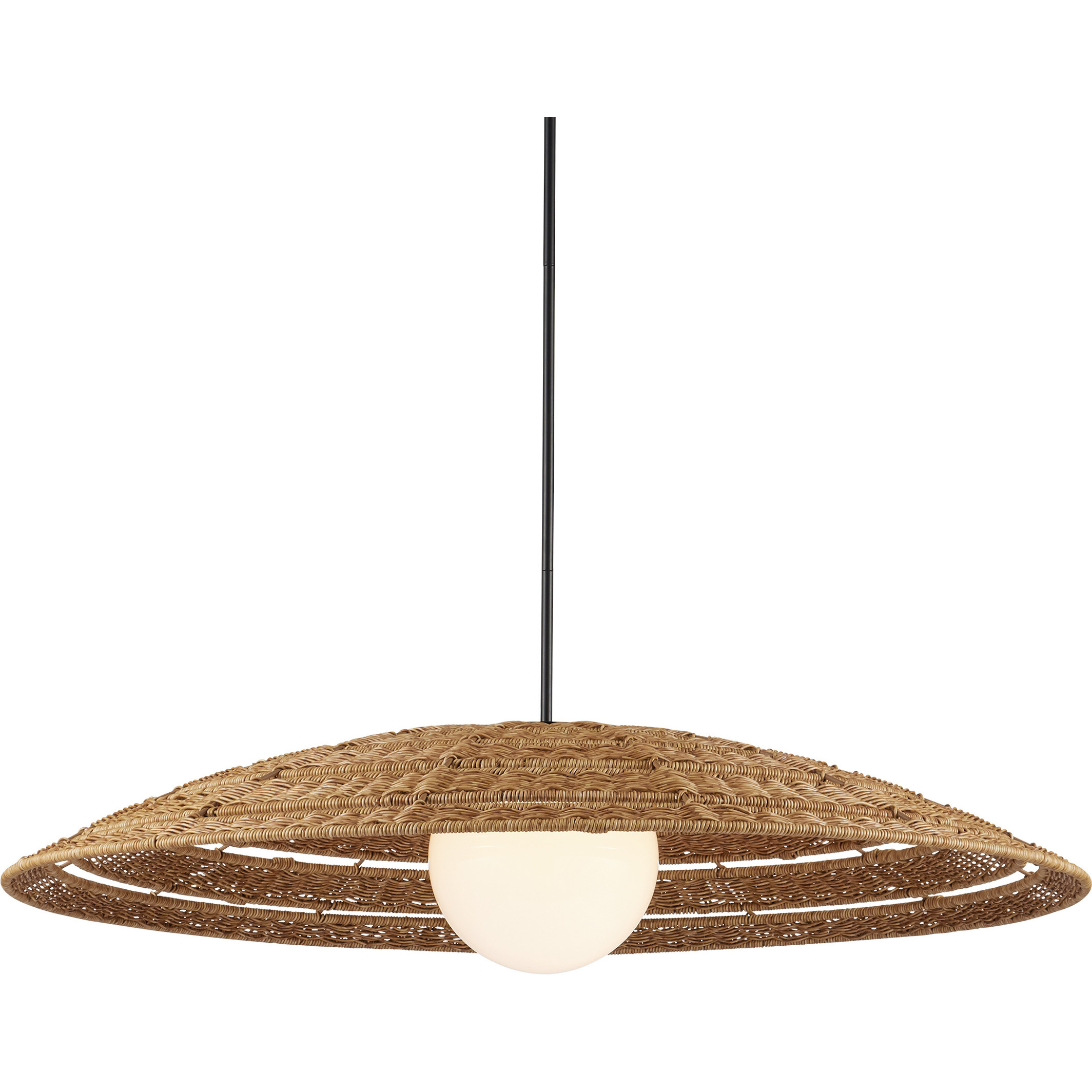 Barbary 1 Light 42 inch Black Outdoor Pendant